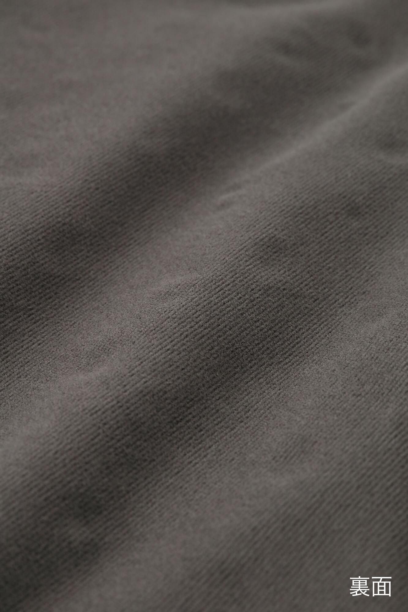 【官網限定】細起毛 斜紋織 窄版細腿褲／千切雲 鉛色