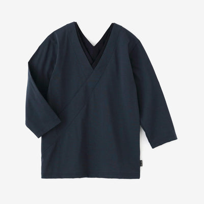 110双 超長綿（ちょうちょうめん）抜半衿（ぬきはんえり）ジバン 七分丈／深紺（しんこん）