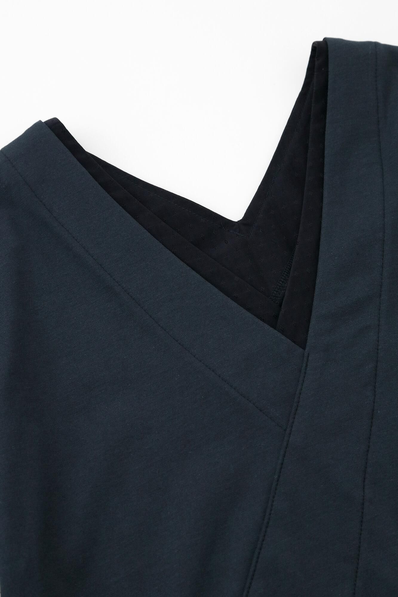 110双 超長綿（ちょうちょうめん）抜半衿（ぬきはんえり）ジバン 七分丈／深紺（しんこん）