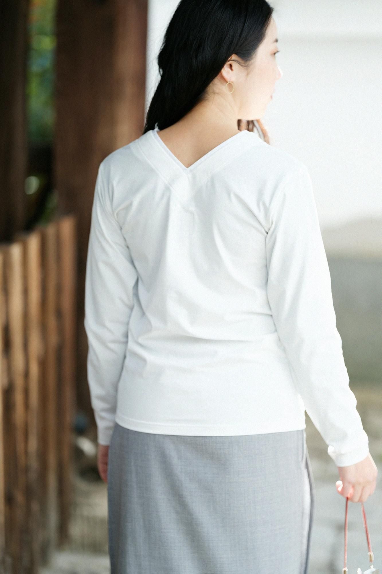 110双 超長綿（ちょうちょうめん） 抜半衿（ぬきはんえり）ジバン 十分丈／つくも