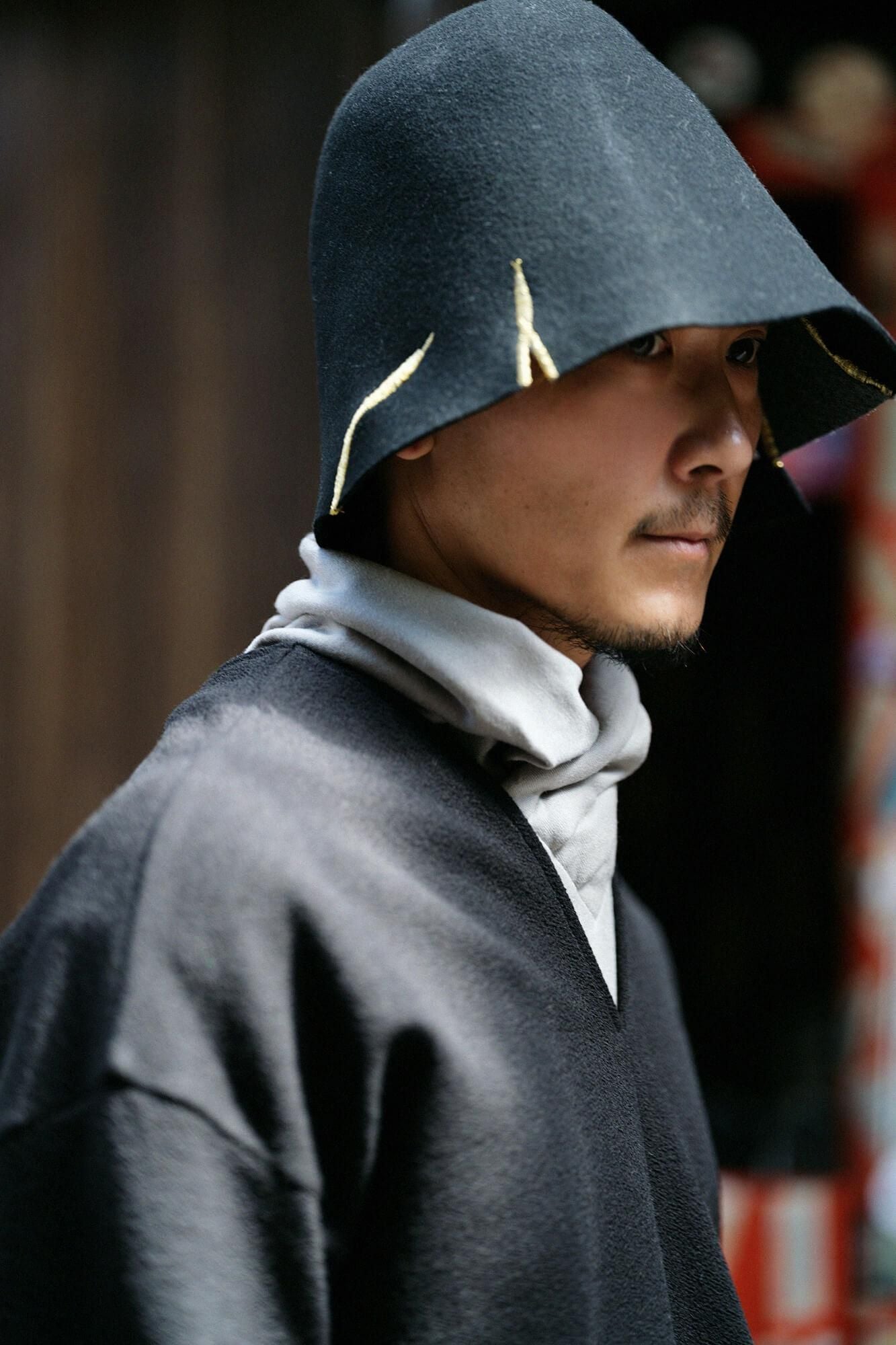 舶来梳毛（はくらいそもう） 阿弥（あみ） 違い袖貫頭衣（ちがいそで