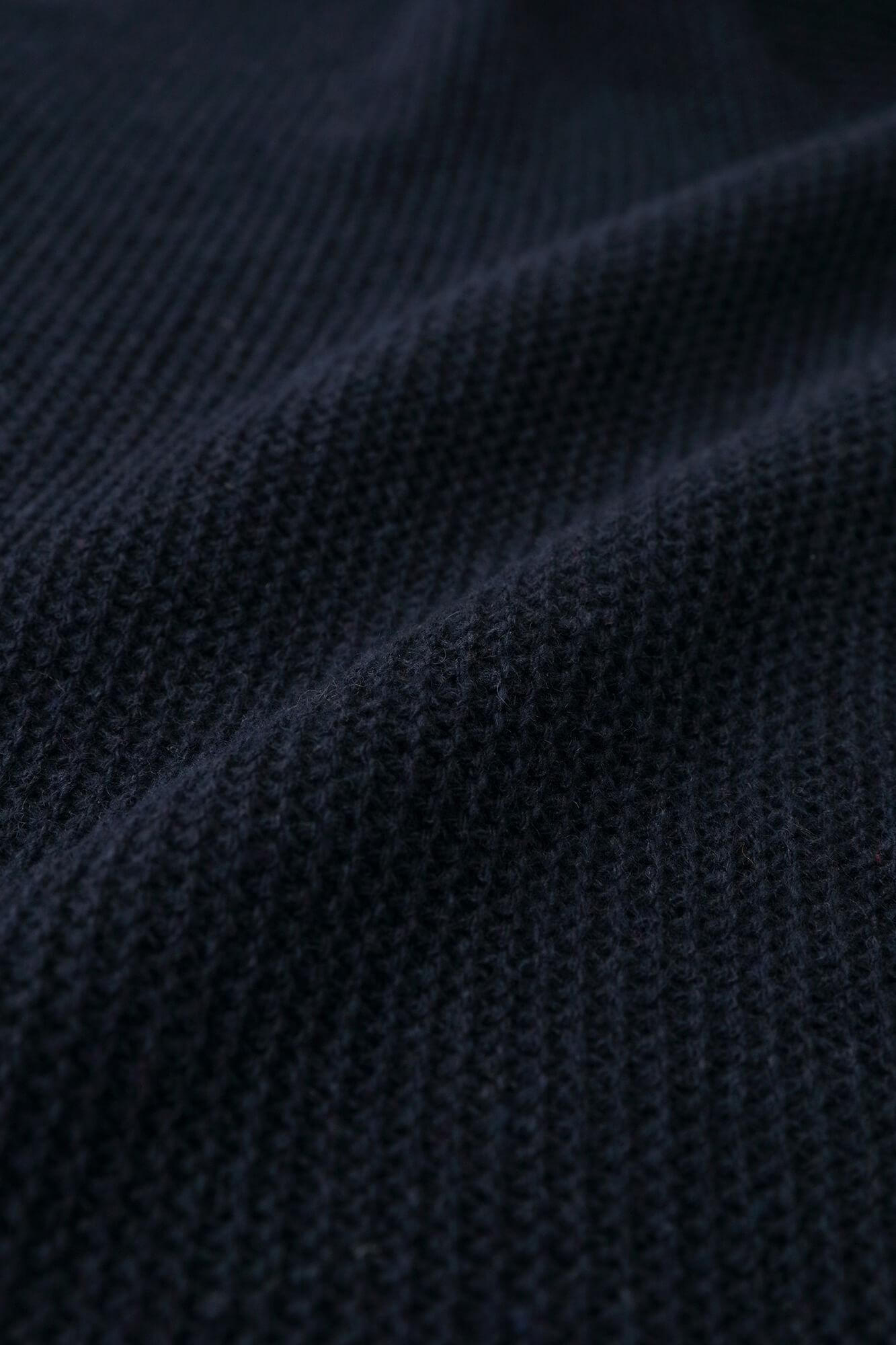 梳毛拉舍爾經編太夫背心/深藍色