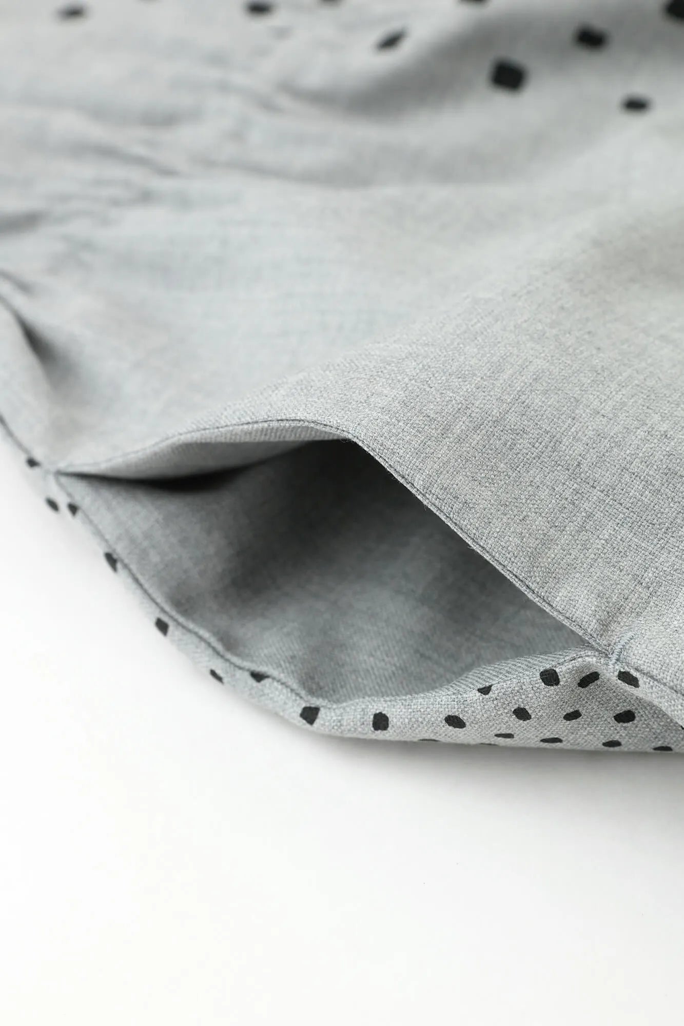 【net limited】Combed Yarn（So-mo) Double V-neck Kimono Dress／Hail Stripesand Blank Silver Grey