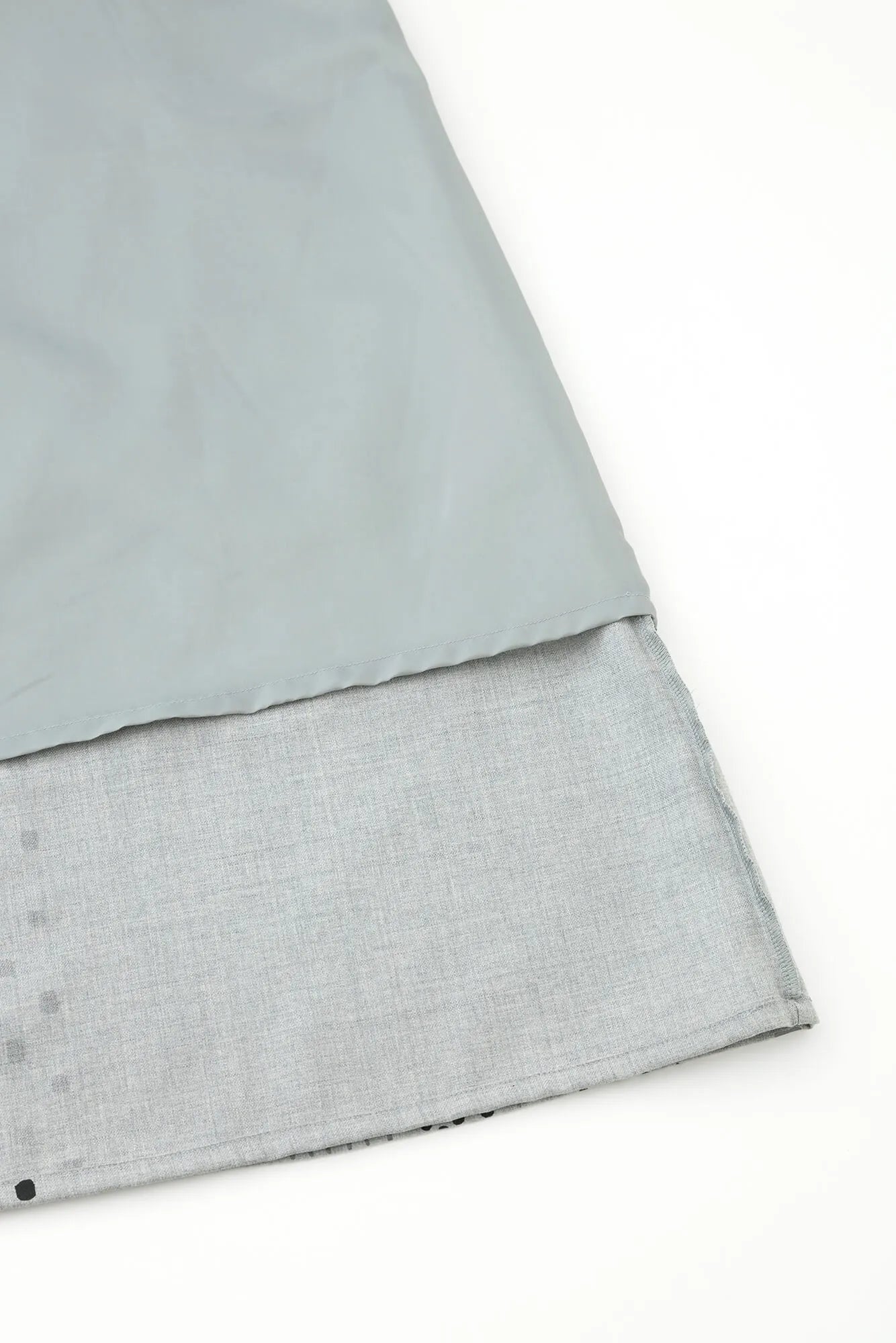 【net limited】Combed Yarn（So-mo) Double V-neck Kimono Dress／Hail Stripesand Blank Silver Grey