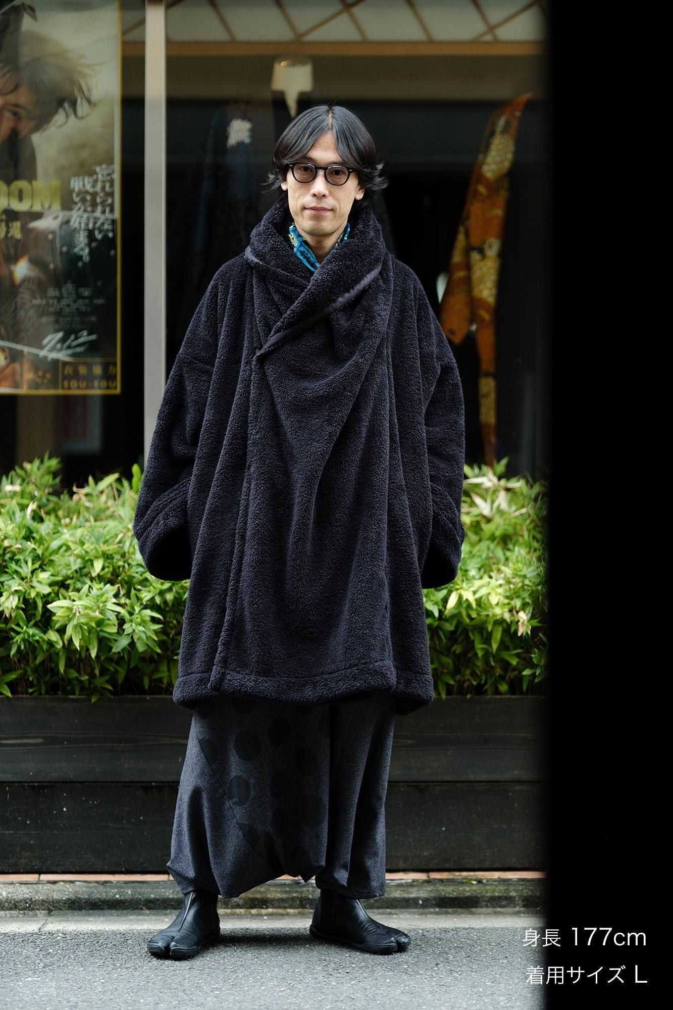 梳毛 富士（飛鼠褲）2.0／深灰色×圓點