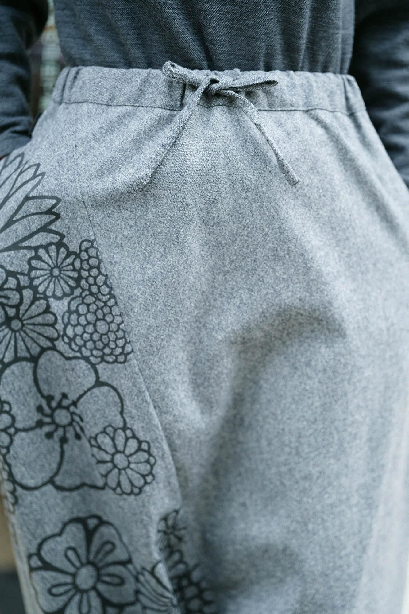 SOU・SOU 富士 net限定】梳毛（そもう） 富士（ふじ）2.0／杢灰（もくはい）×金襴緞子