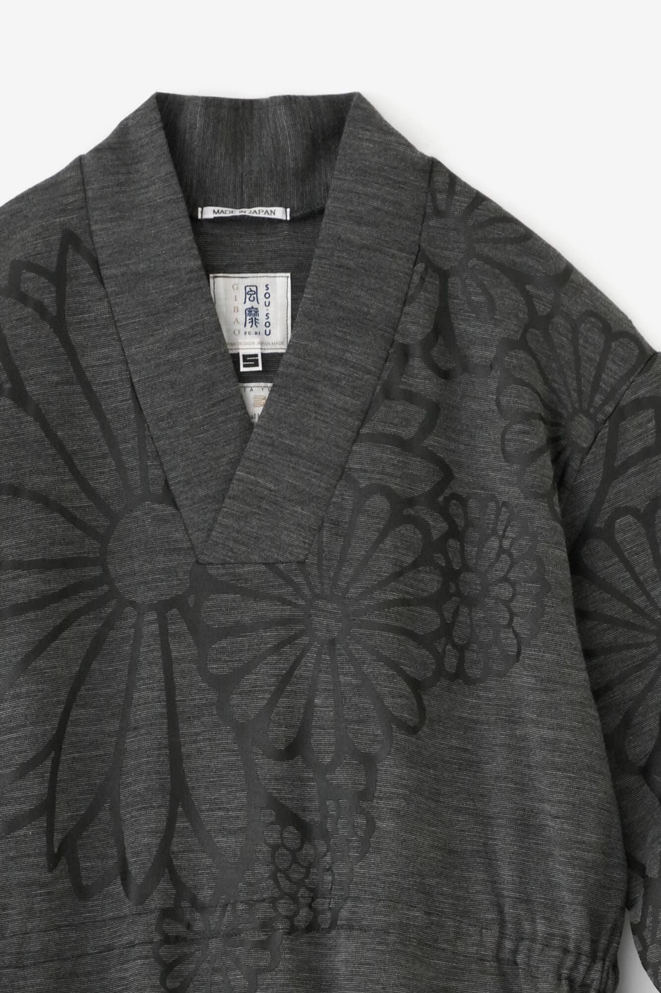 梳毛（そもう） 両面編（りょうめんあみ） 狭風靡（せばふうび） 長衣（ながごろも）／金襴緞子（きんらんどんす） 杢墨（もくずみ）