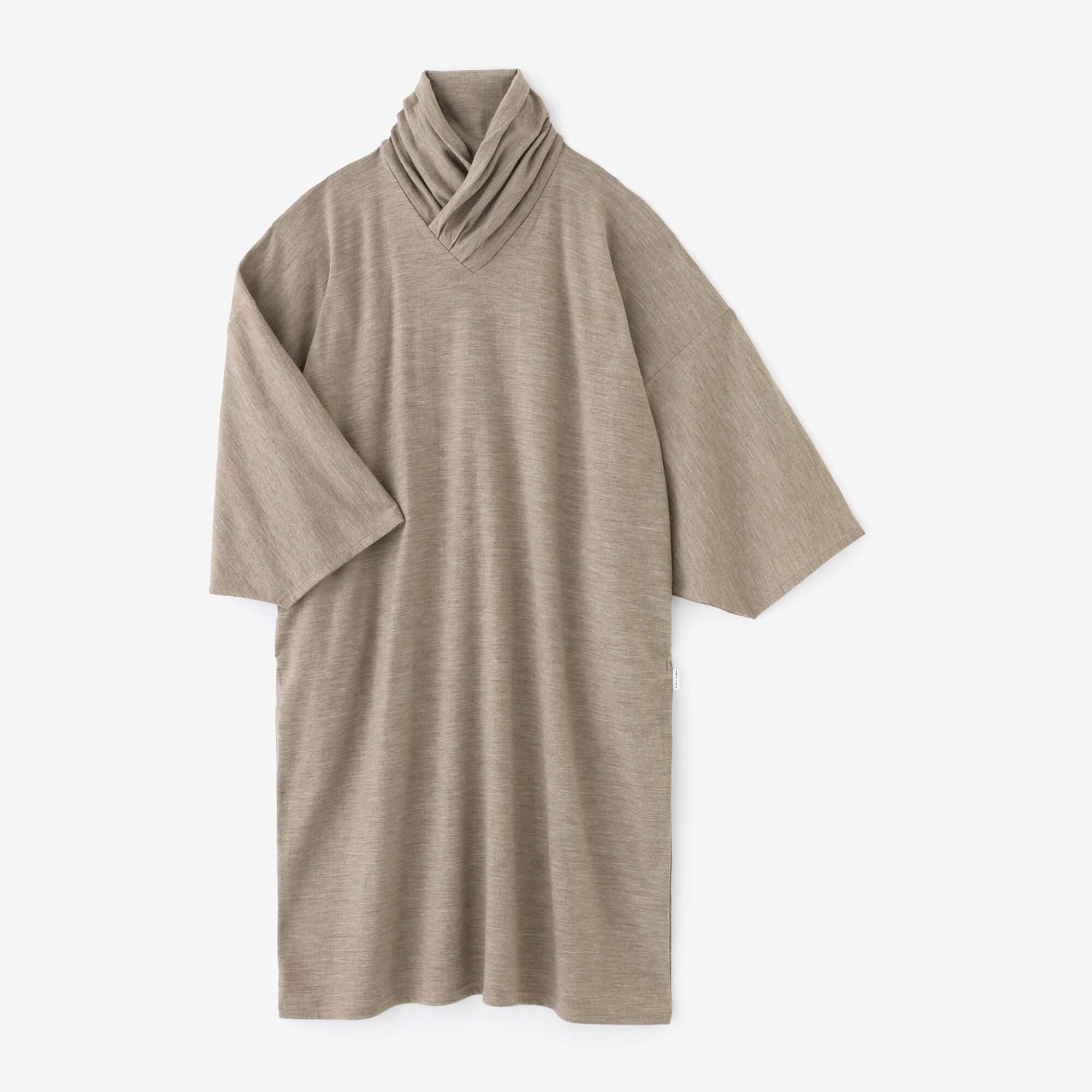 【美品】sou•sou 梳毛圧縮阿弥　半衿薙刀長方形衣 net限定】梳毛阿弥（そもうあみ） 衿巻薙刀長方形衣（えりまき