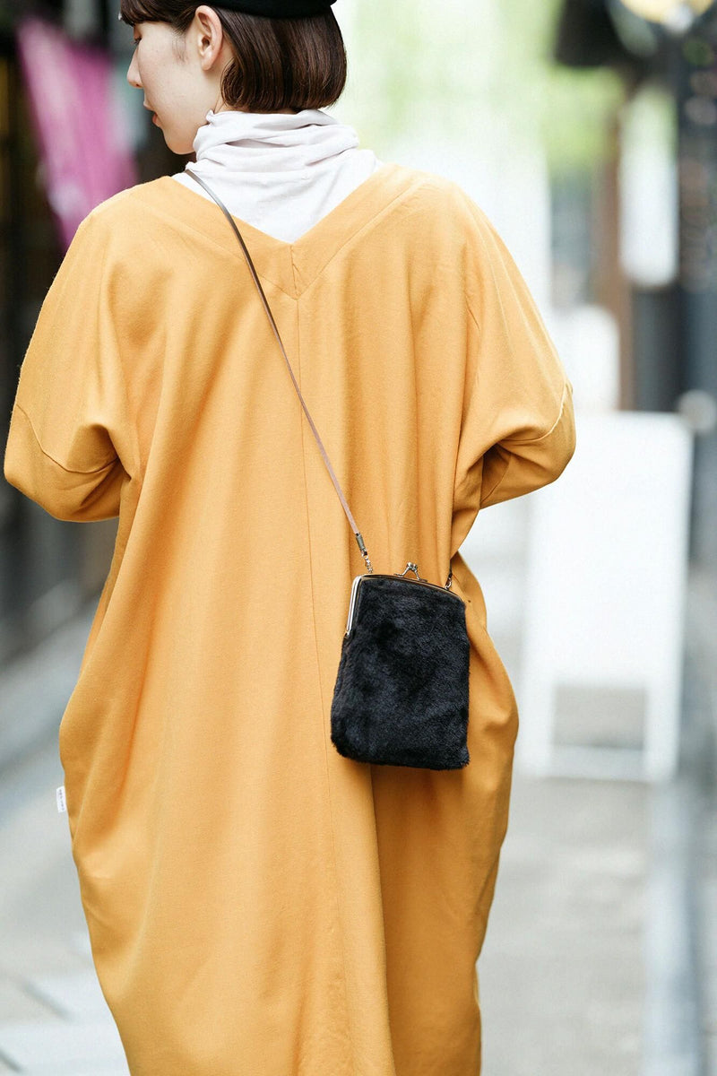 Long-sleeved V Neck Rectangular Dress（F/W）