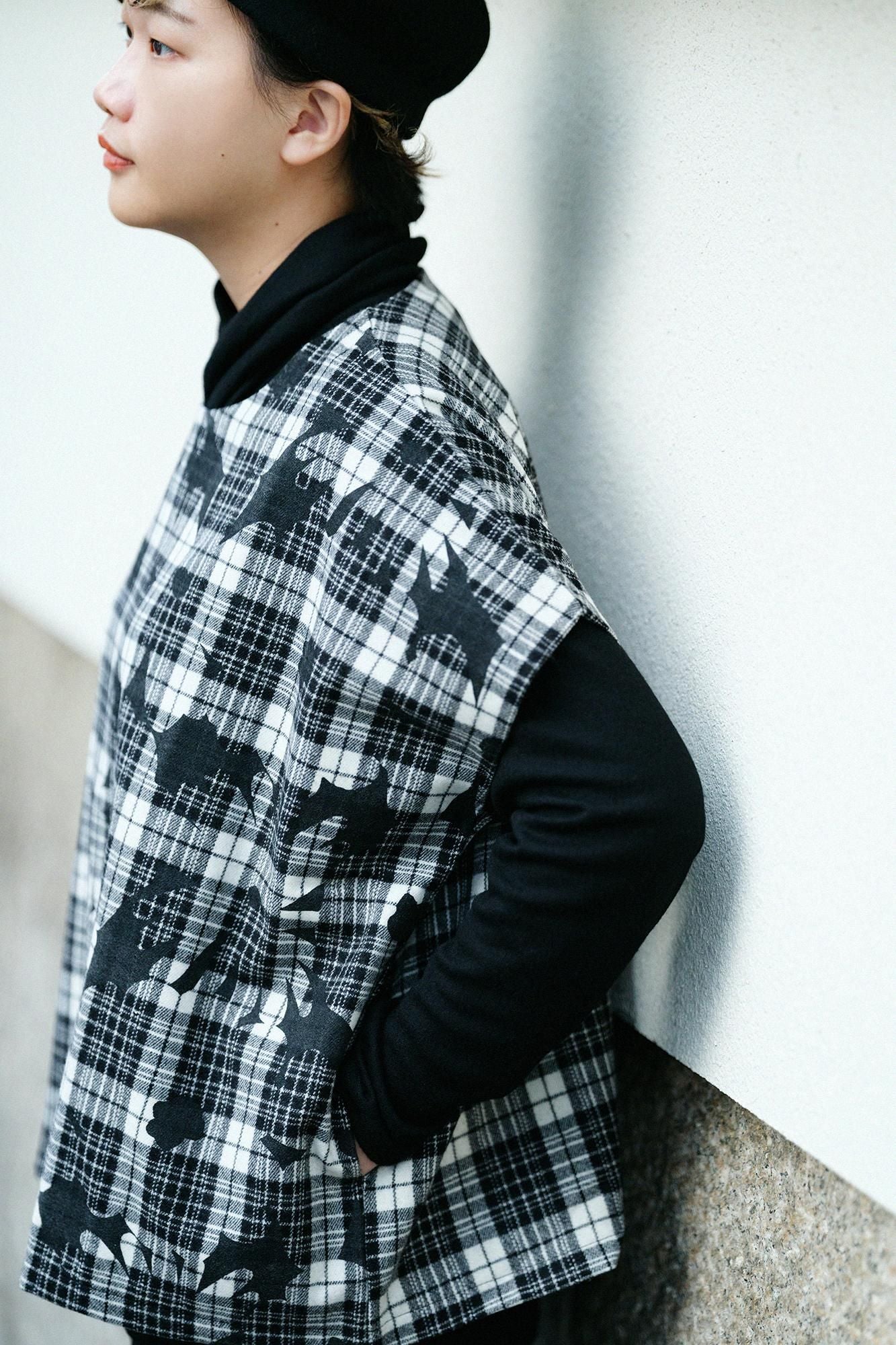 [预订] [仅限在线] 精纺格子织（相羽小织） 方袍（鹿魁） 肩线（片线）/ 随和边缘（洋白）（*预定11月25日左右发货）