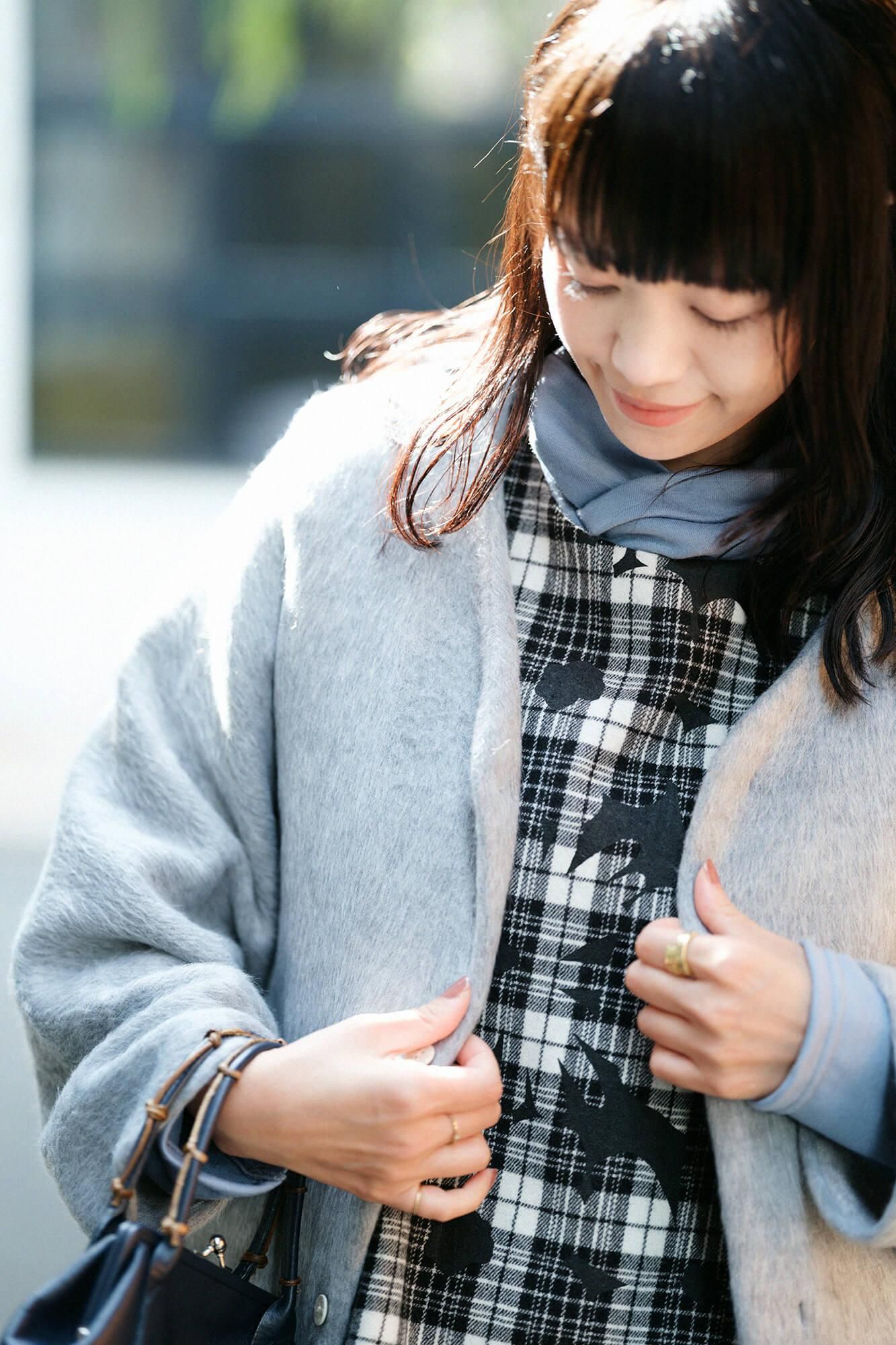 [预订] [仅限在线] 精纺格子织（相羽小织） 方袍（鹿魁） 肩线（片线）/ 随和边缘（洋白）（*预定11月25日左右发货）