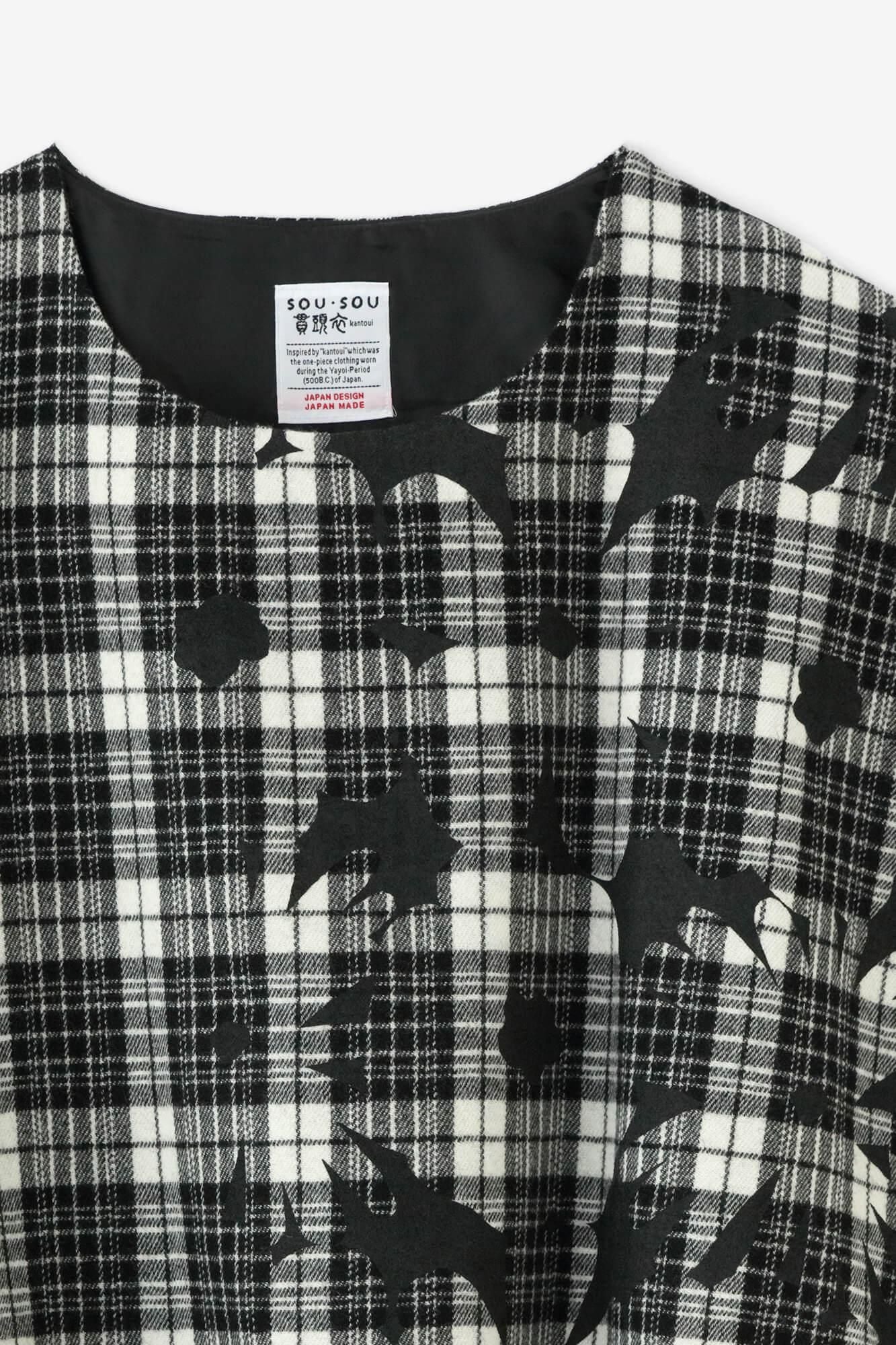 [预订] [仅限在线] 精纺格子织（相羽小织） 方袍（鹿魁） 肩线（片线）/ 随和边缘（洋白）（*预定11月25日左右发货）