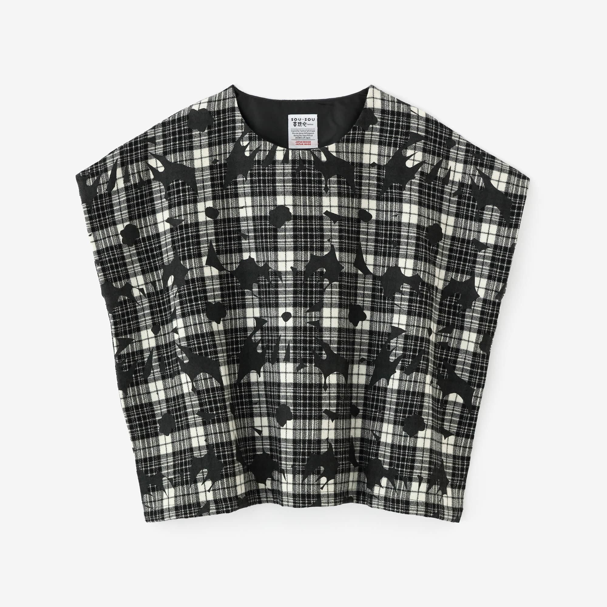 【net Limited】Combed Yarn Lattice Weave Square Top Shoulder Line / Oraka