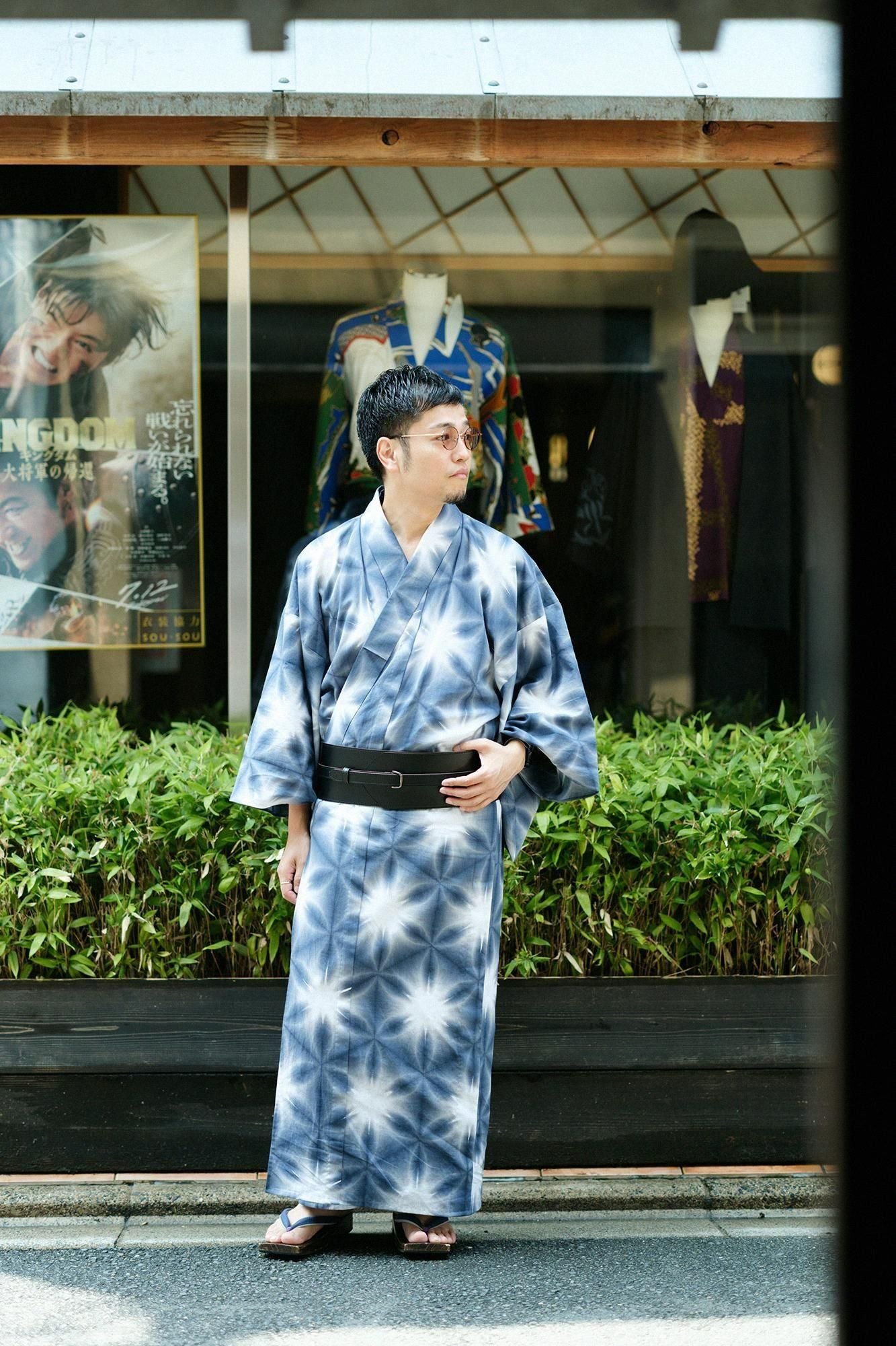 皮革和服腰帶／黑色 2