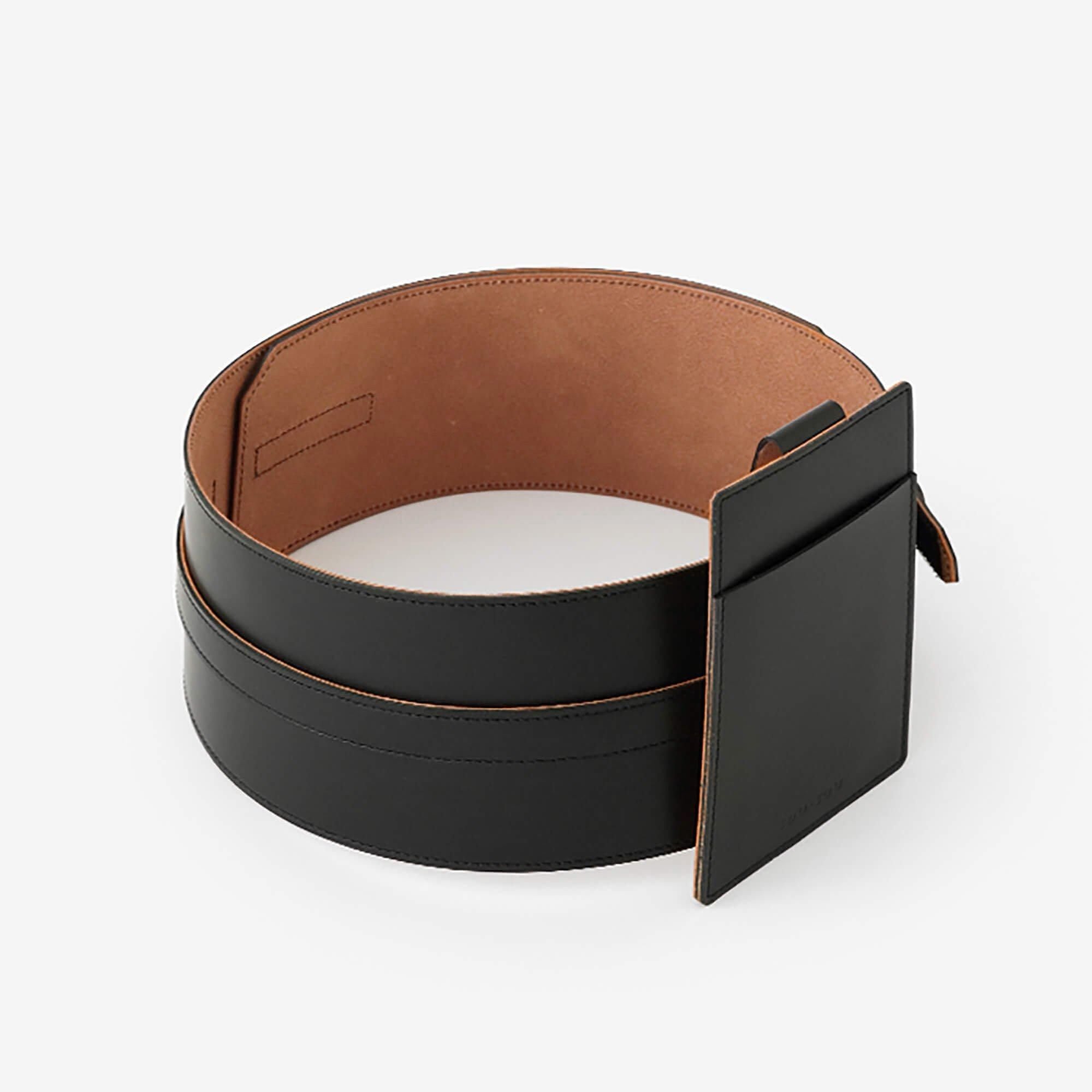 皮革和服腰帶／黑色 2