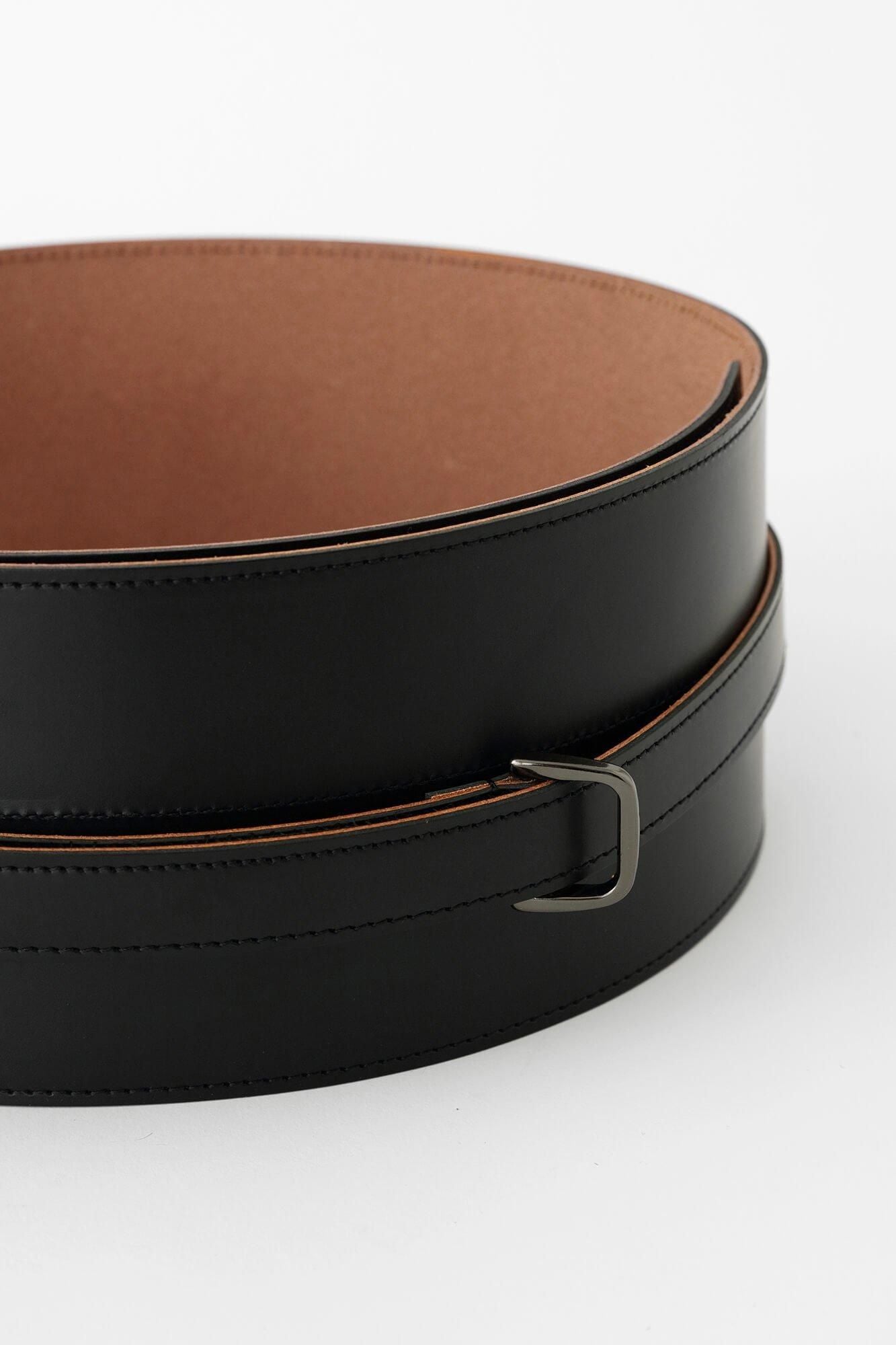 皮革和服腰帶／黑色 2