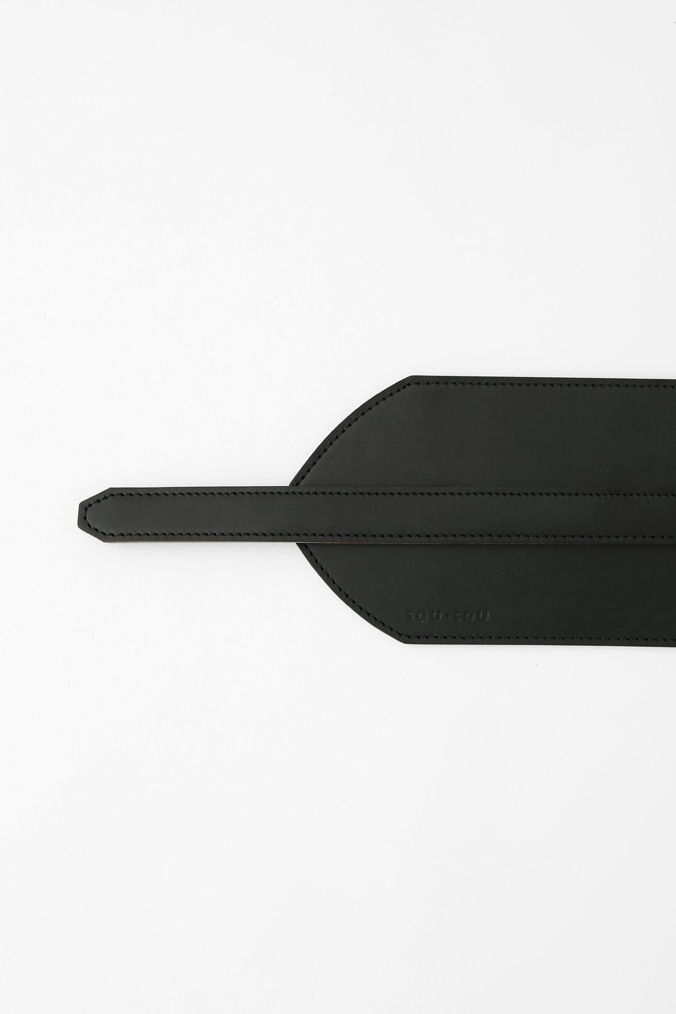 皮革和服腰帶／黑色 2