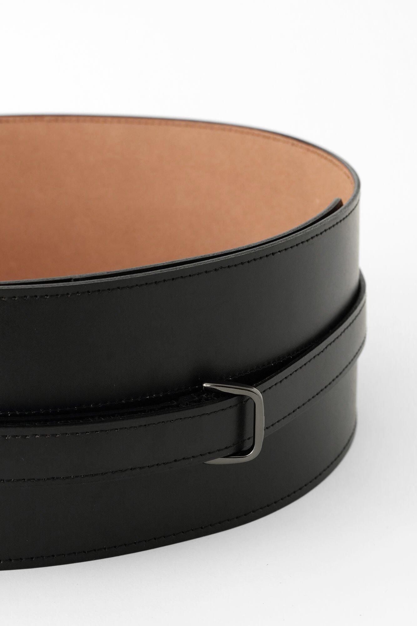 Leather Obi Belt Extra Large / Black 4