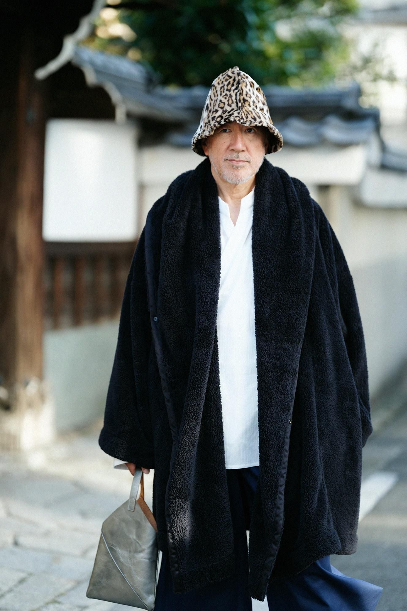 人造皮毛 一条笠帽 錣／豹紋