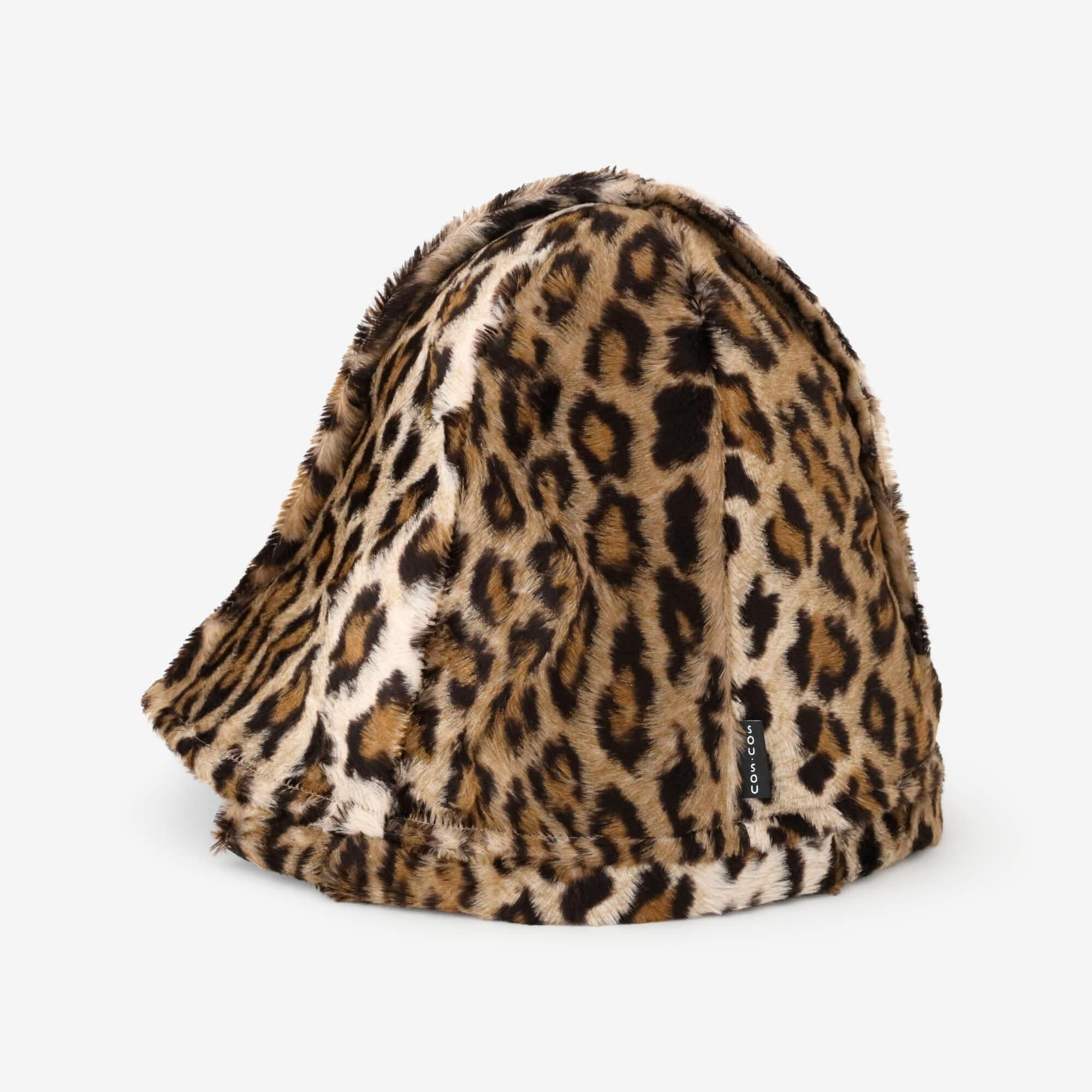 人造皮毛 一条笠帽 錣／豹紋