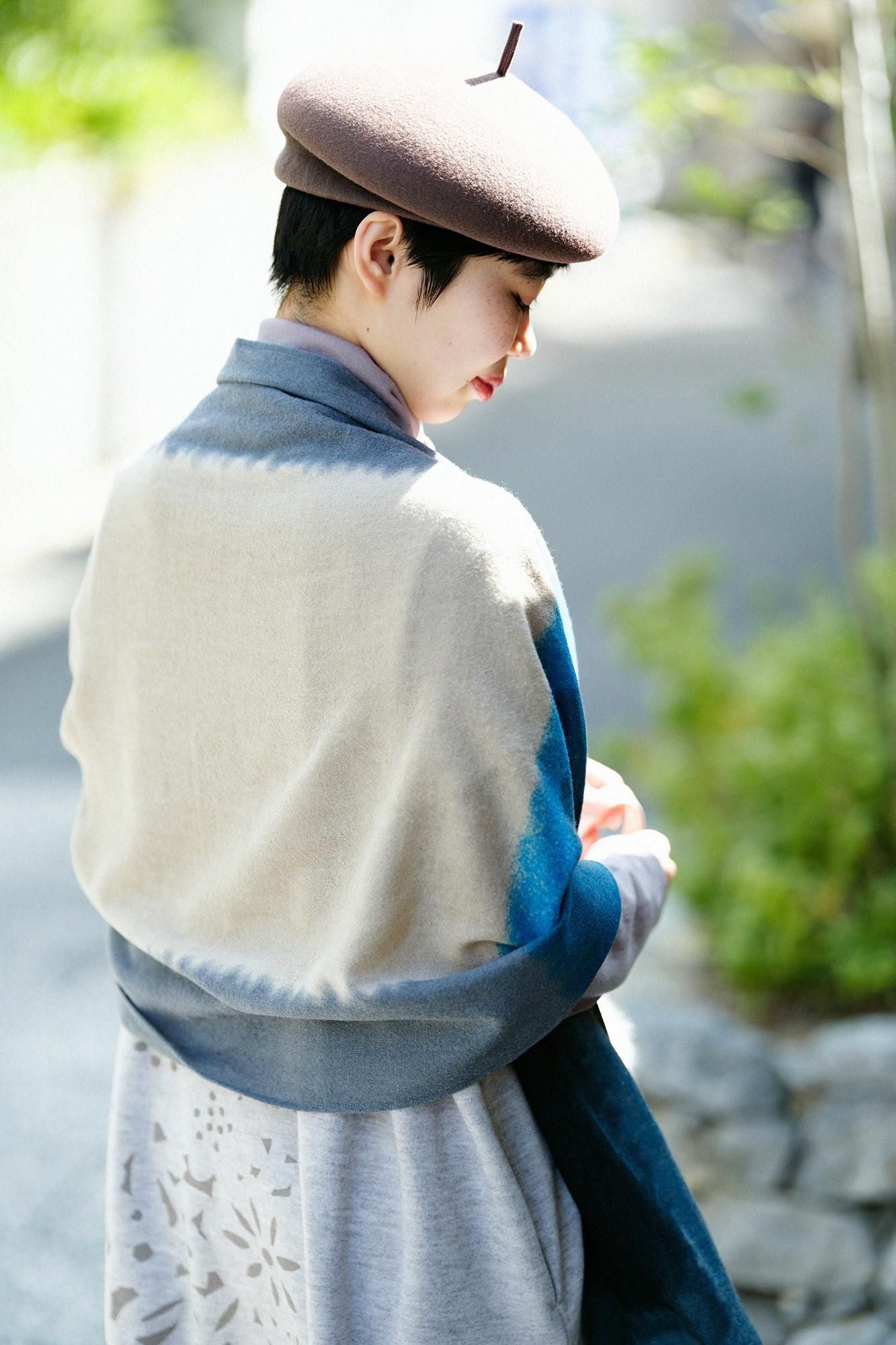 SOU・SOU×Hinata Hatae Scarf / Black Green×Beidge