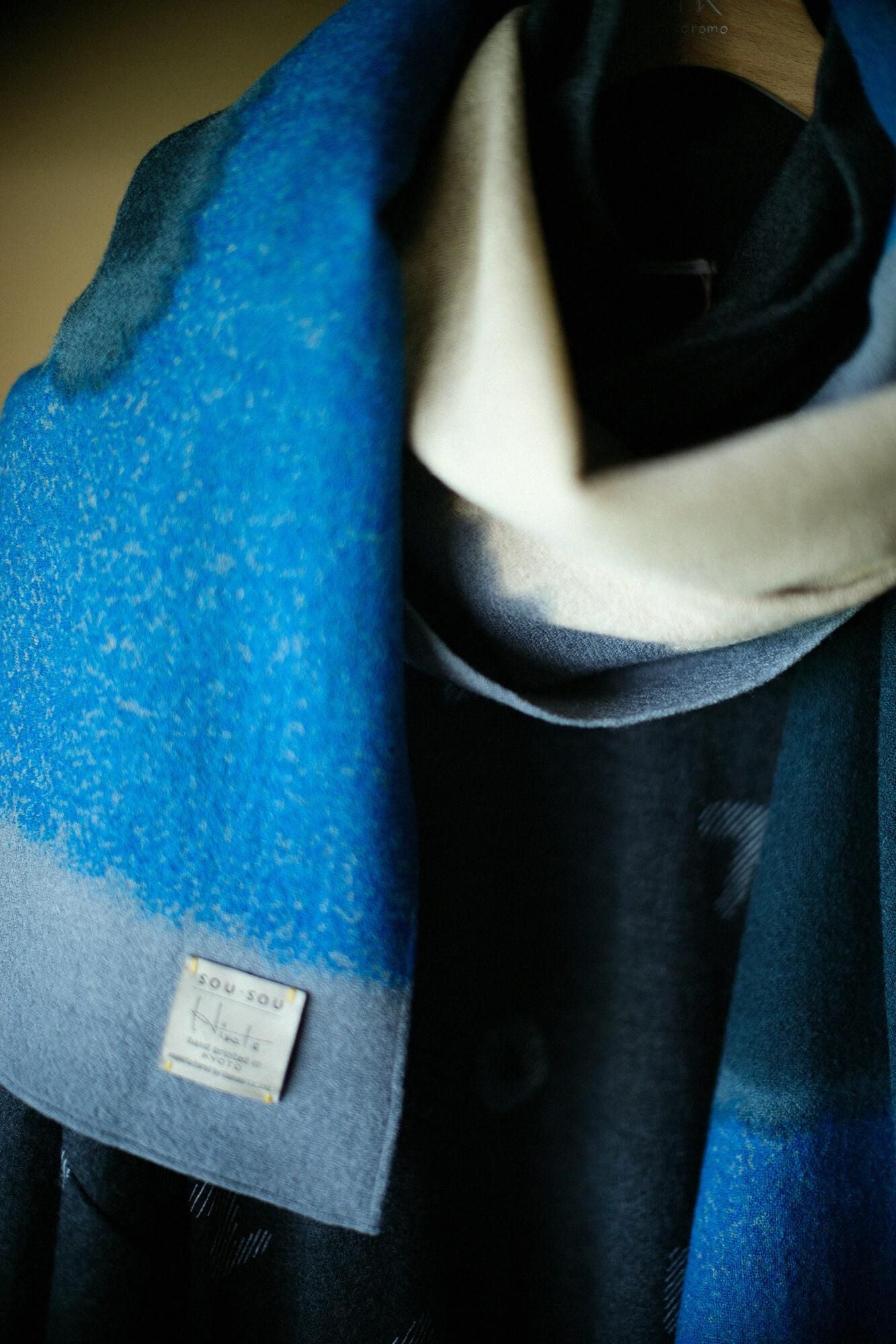 SOU・SOU×Hinata Hatae Scarf / Black Green×Beidge