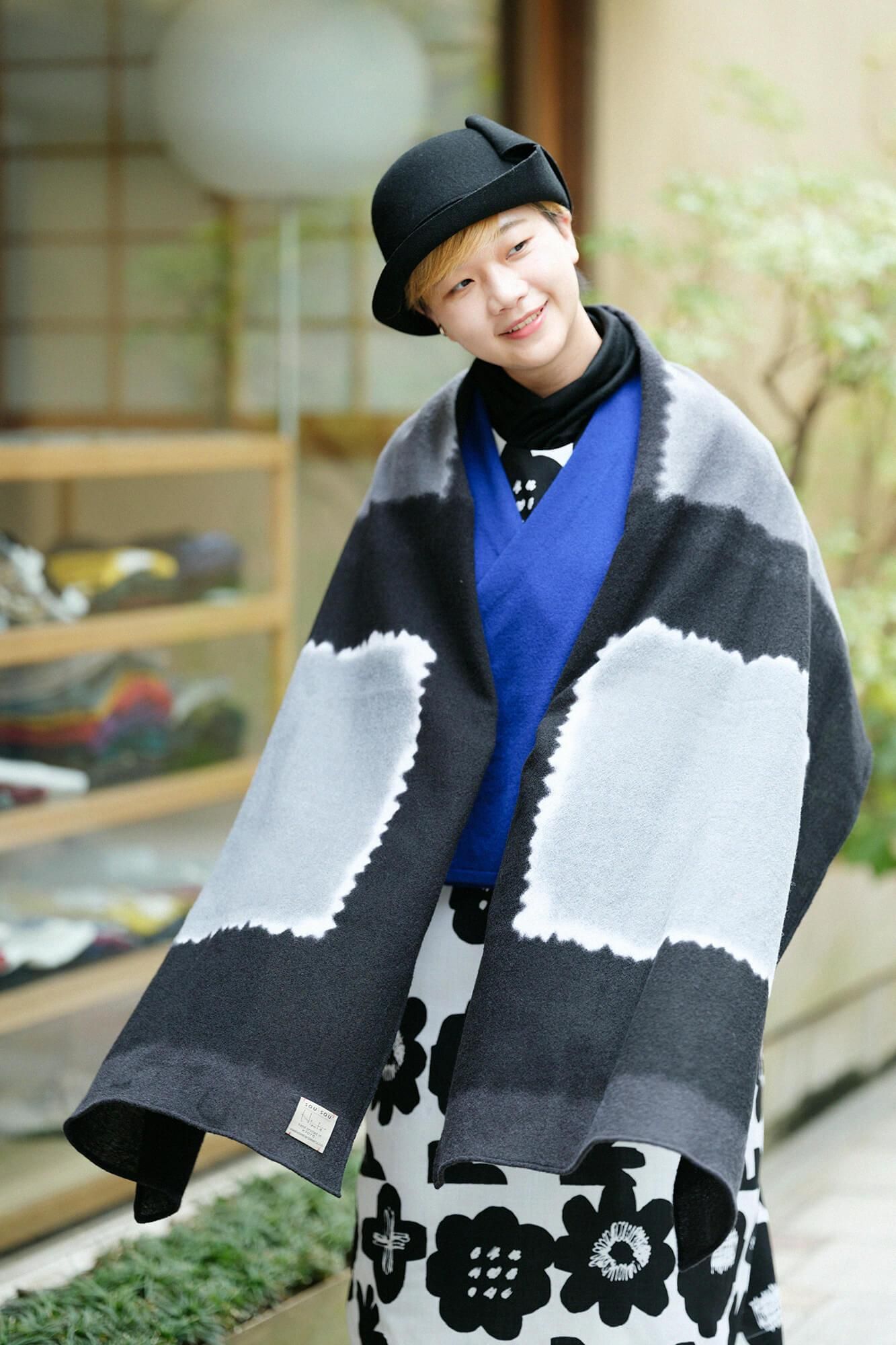 [Reservierung]SOU・SOU× Hinata 20-schichtig (Hatae) / Stumpfe Farbe (Nibi-iro) × Steinplattenfarbe (Sekiban-iro) (*Versand voraussichtlich um den 25. November)