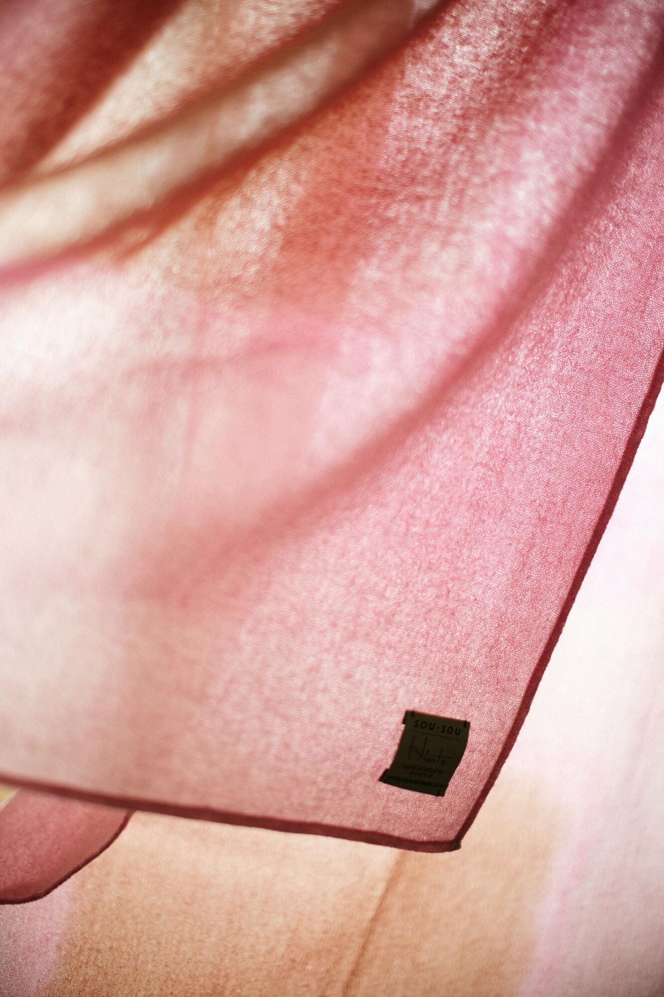 SOU・SOU×Hinata Hatae Scarf / Beige×Pink
