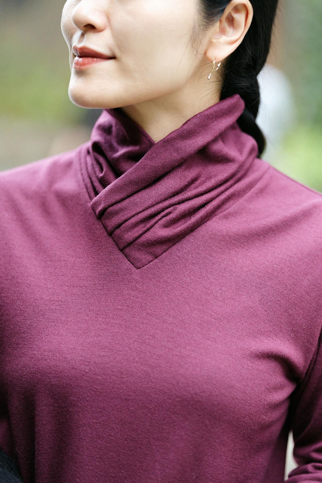 【预订】可水洗羊毛平纹针织领带/石榴色（*预计11月25日左右发货）