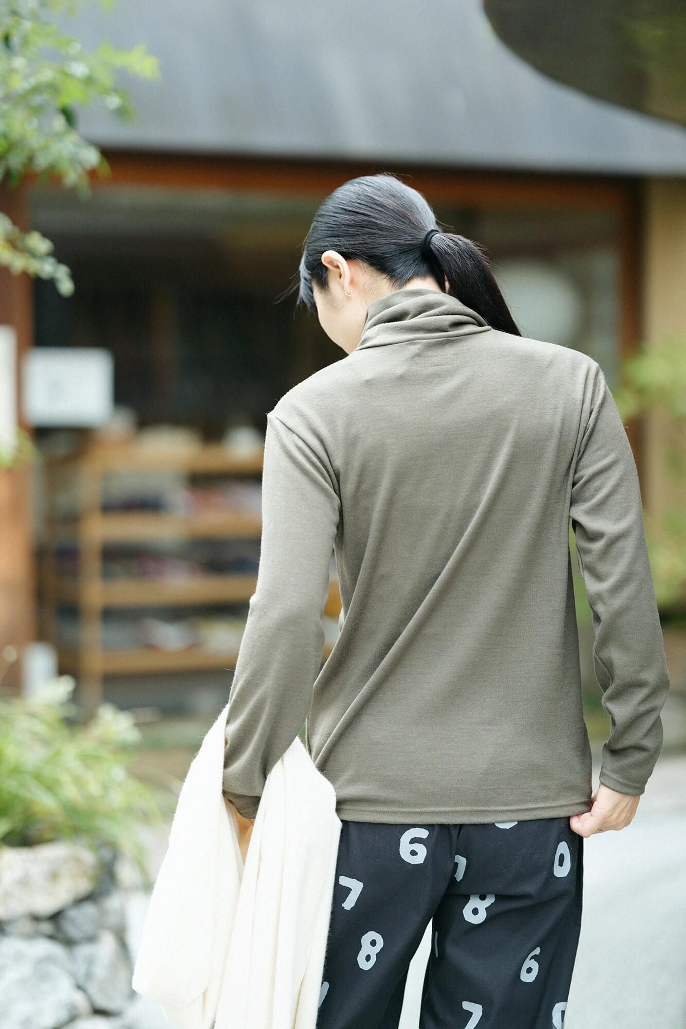 【预订】可水洗羊毛平纹针织领巾/柳竹茶（*预计11月25日左右发货）