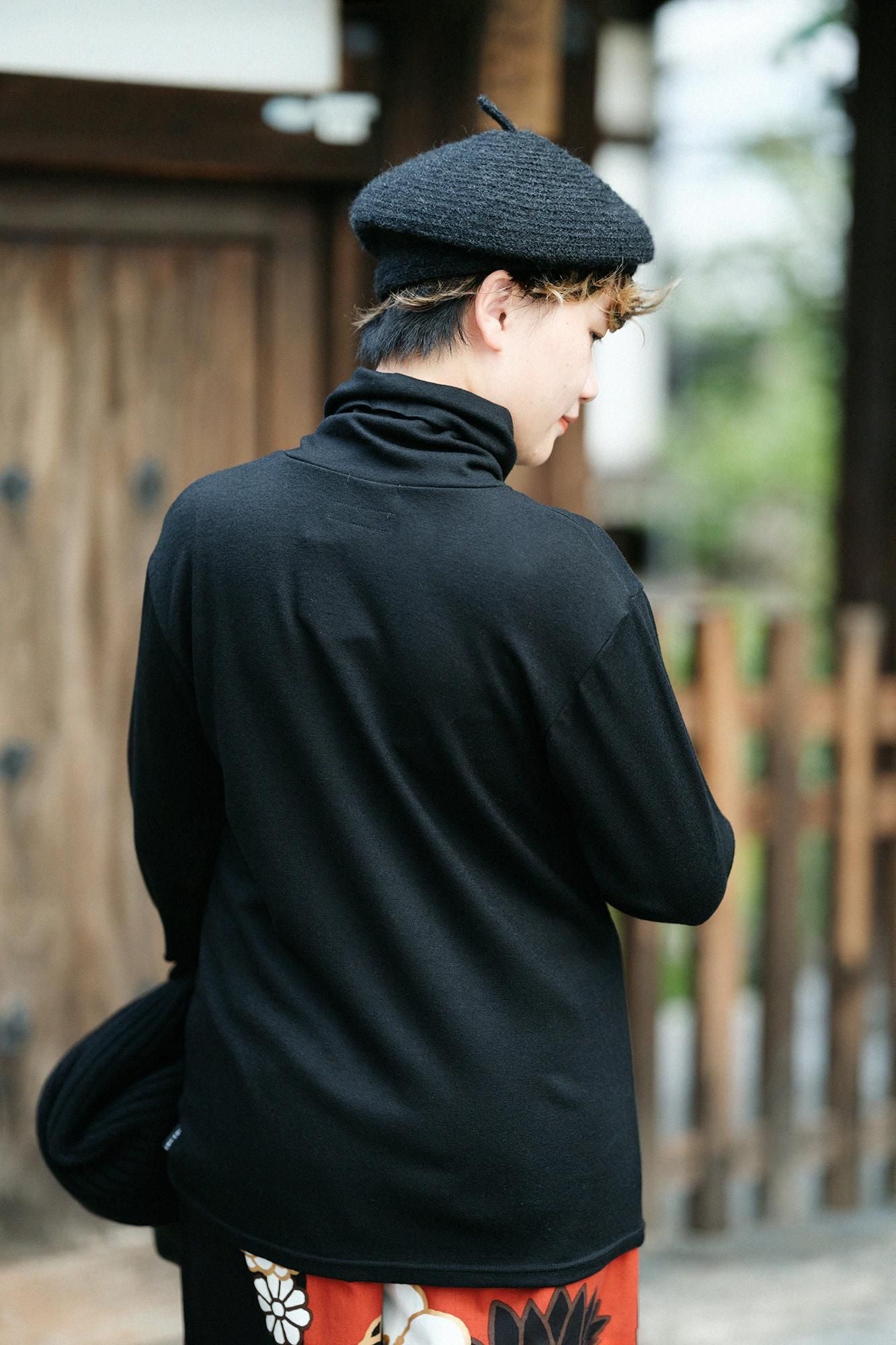 [Réservation] Jersey de laine lavable, col enveloppé giban/nubairo (*expédition prévue vers le 25 novembre)