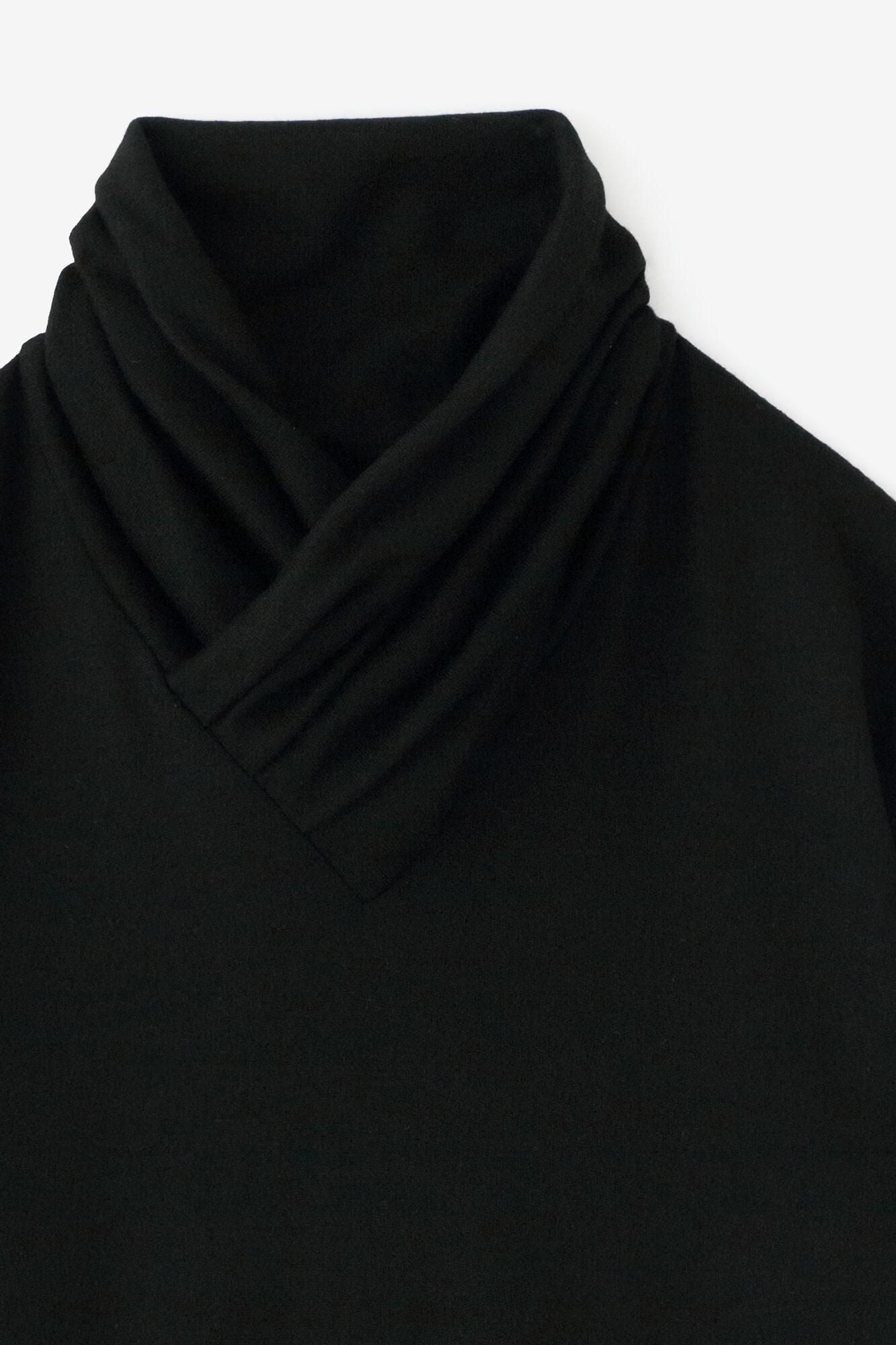 [Réservation] Jersey de laine lavable, col enveloppé giban/nubairo (*expédition prévue vers le 25 novembre)