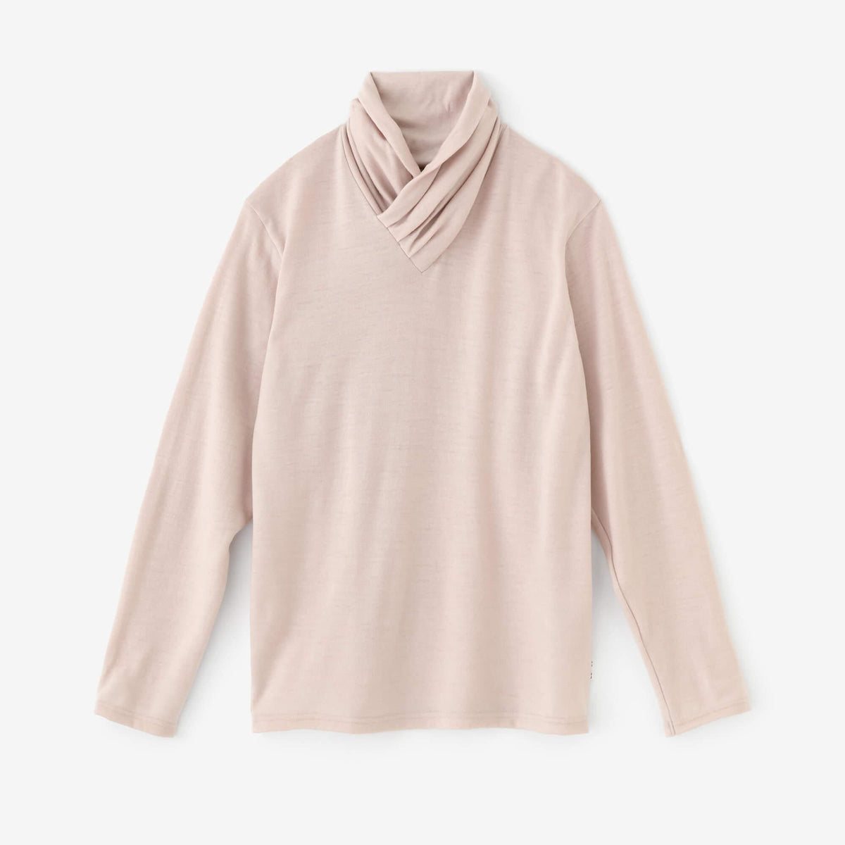 ウォッシャブルウール天竺 衿巻ジバン／灰桜（はいざくら）