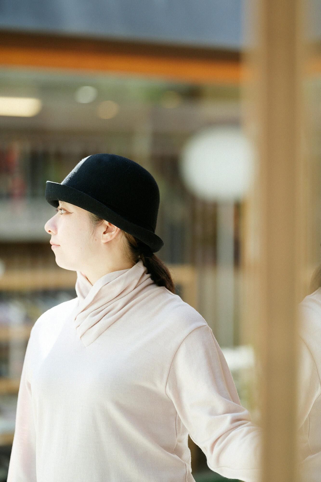 워셔블 울 천축 에리마키지반／벚꽃색