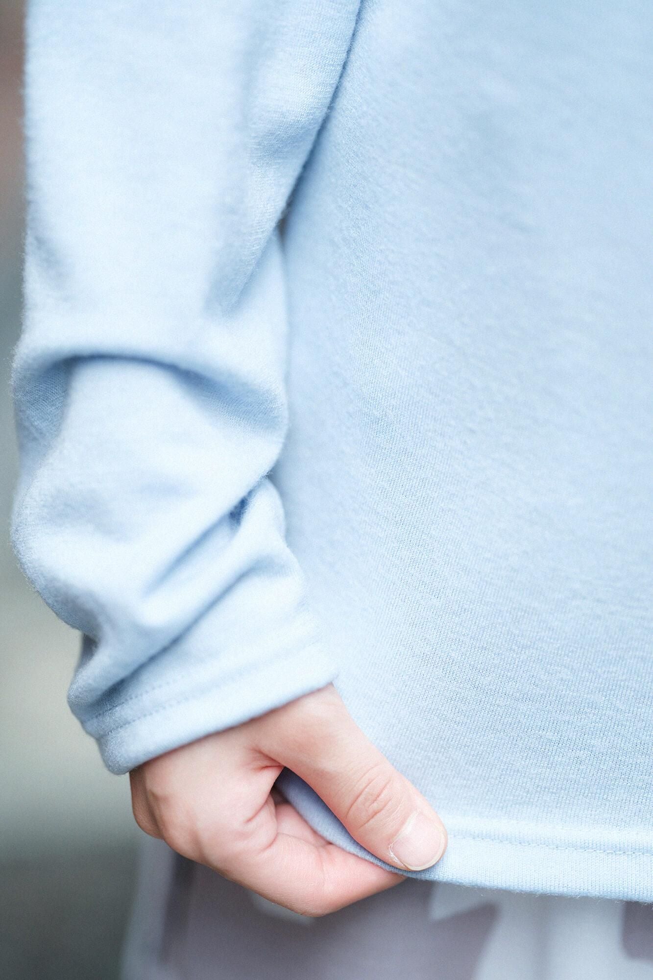 【预订】可水洗羊毛平纹针织领带/天蓝色（*预计11月25日左右发货）