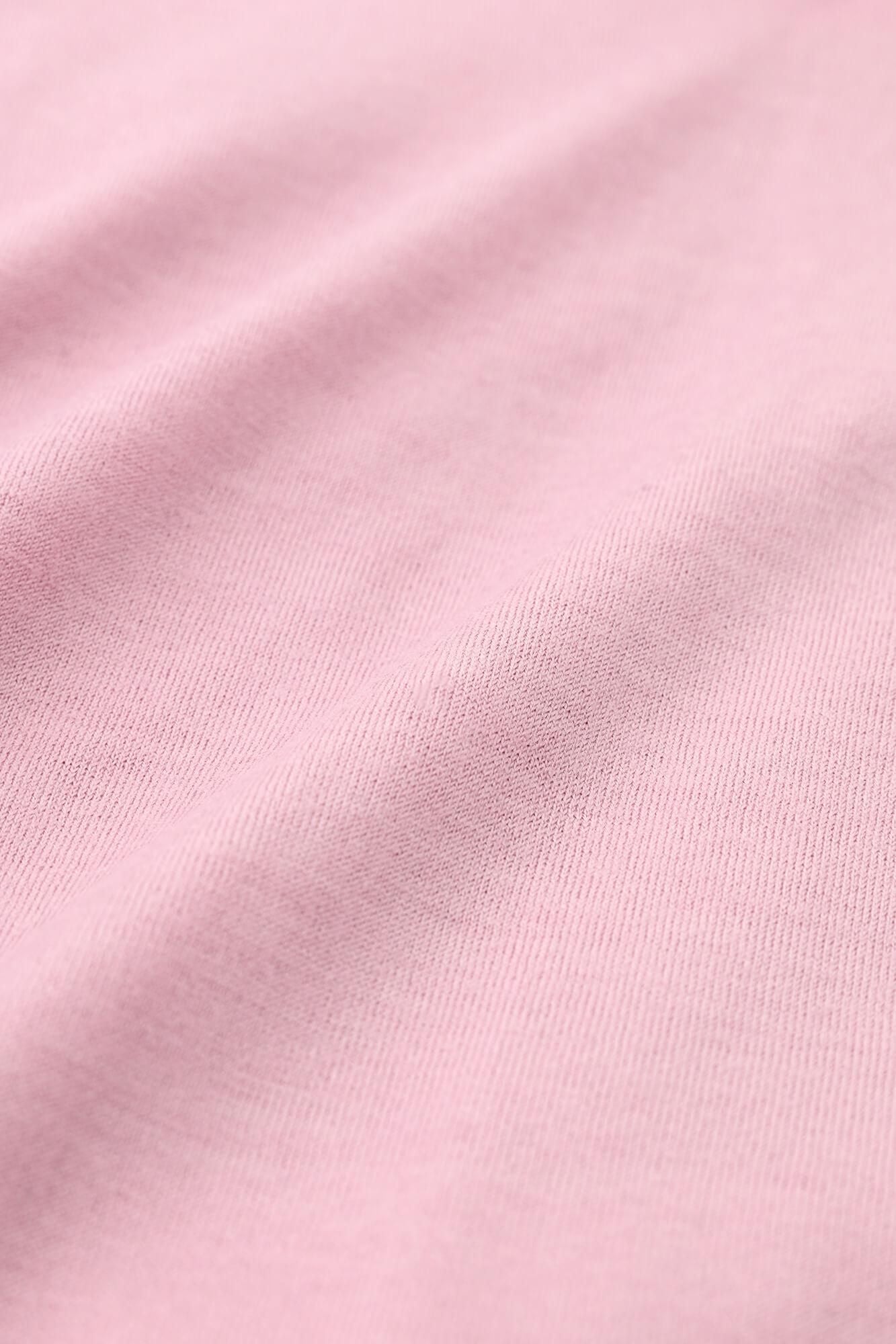 平針織 可洗羊毛 高領上衣／粉紅色