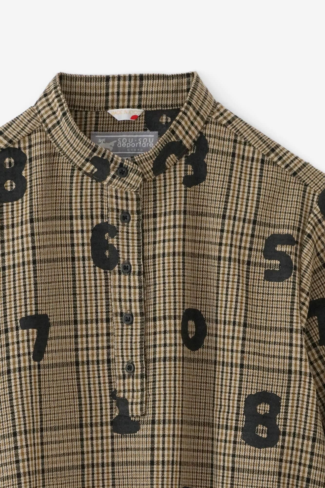 羊毛×麻混紡格紋 H.N.BIKE連身裙  ／SO-SU-U