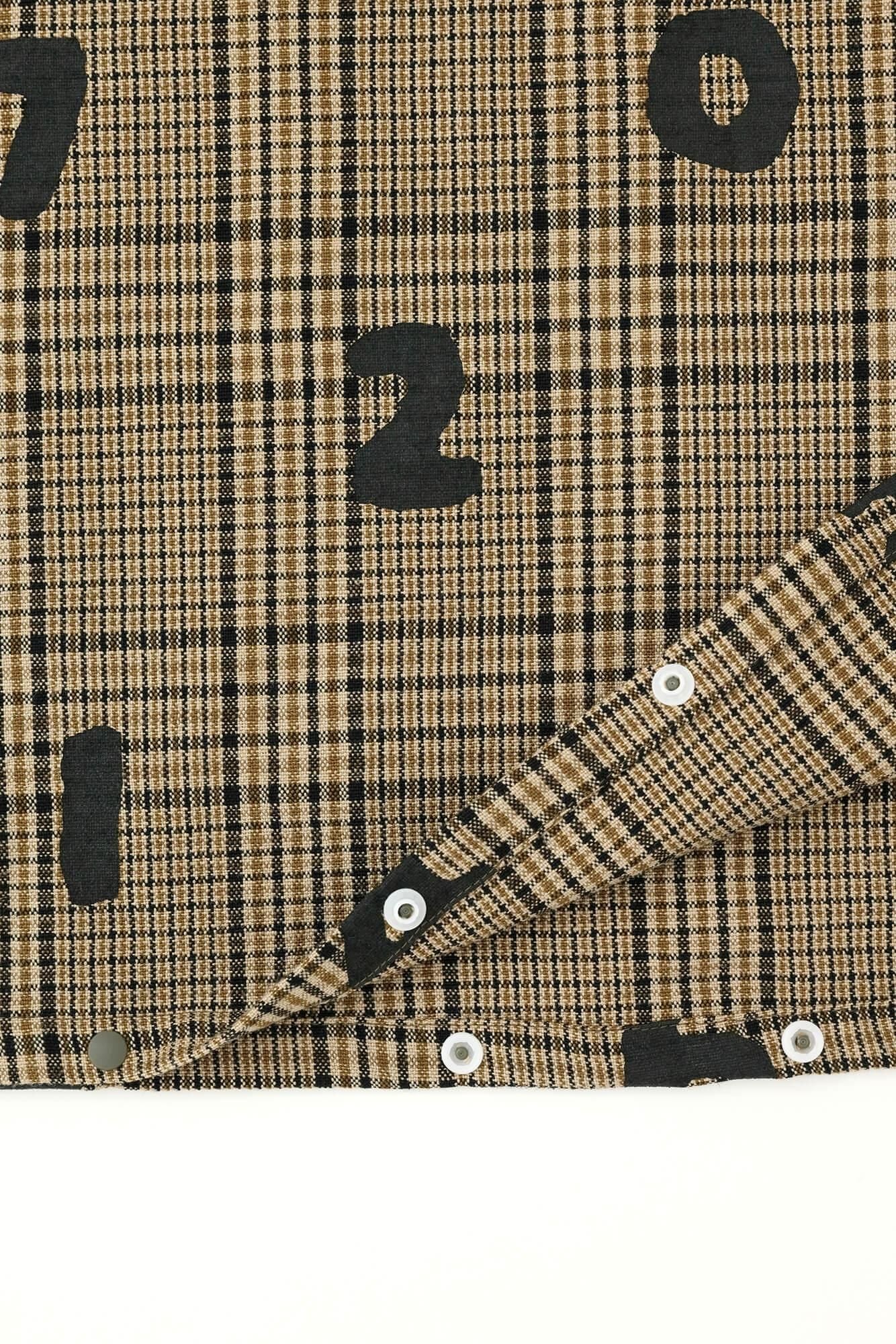 羊毛×麻混紡格紋 H.N.BIKE連身裙  ／SO-SU-U