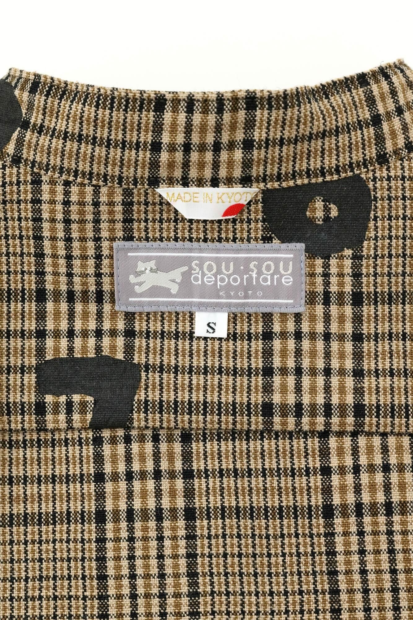 羊毛×麻混紡格紋 H.N.BIKE連身裙  ／SO-SU-U