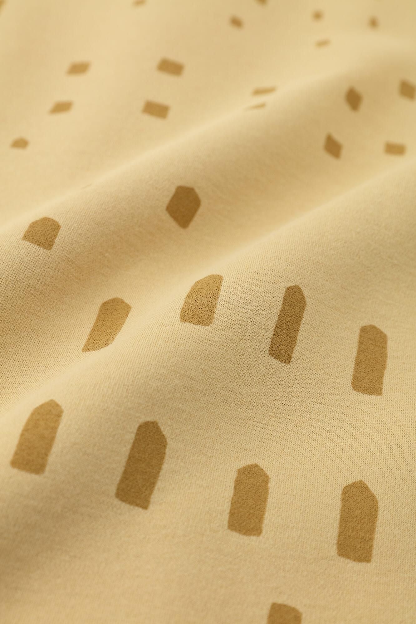 瓦楞針織 高領開襟外套／窗 淡黄色