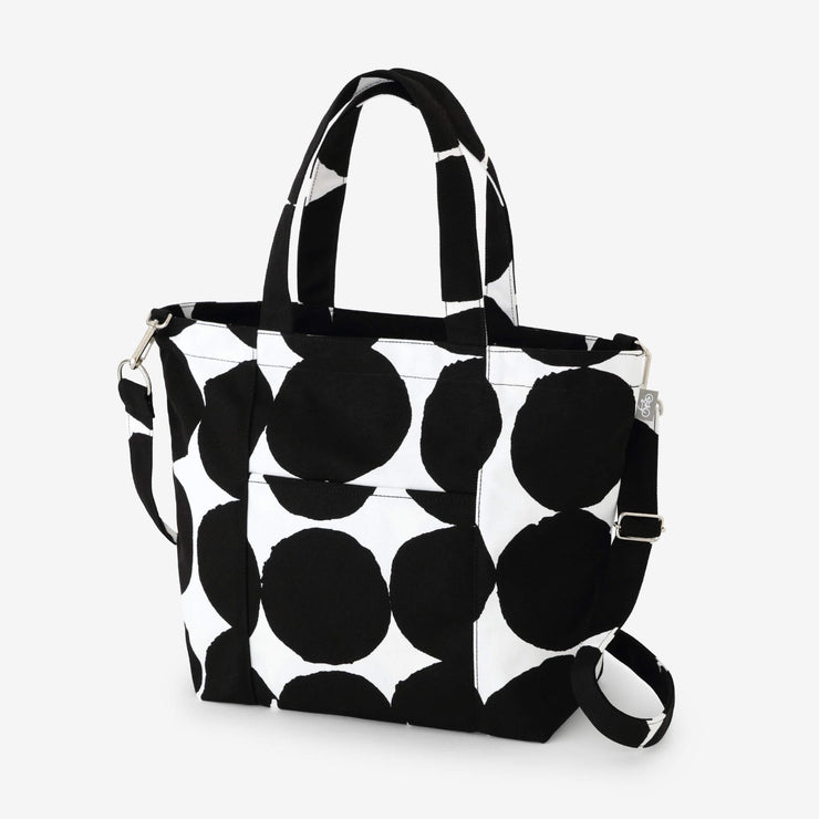 2WAY BIKE Tote / Marbles Large Black×White