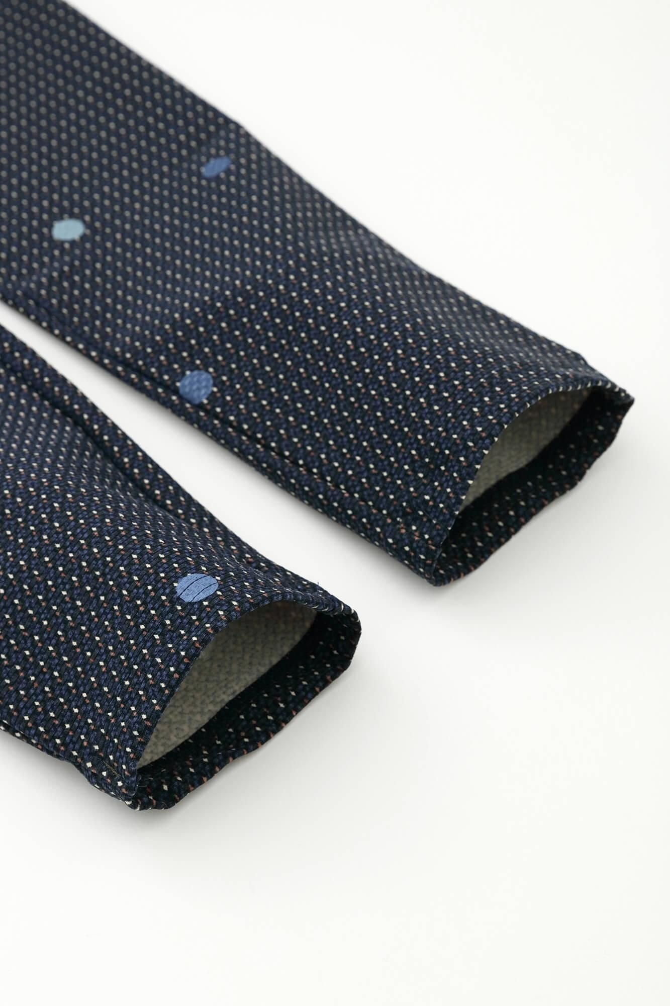 緹花針織菱小紋（Hishikomon）窄版細腿褲/山水玉