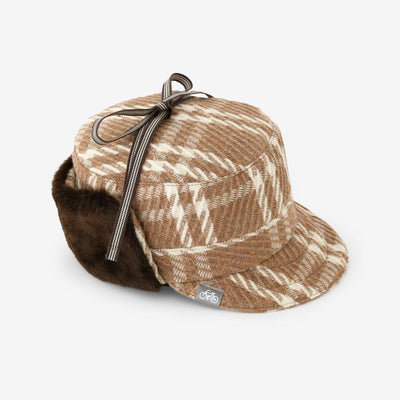 提花 Boa BIKE CAP/棕色格纹 x SO-SU-U Kon (Nubairo)