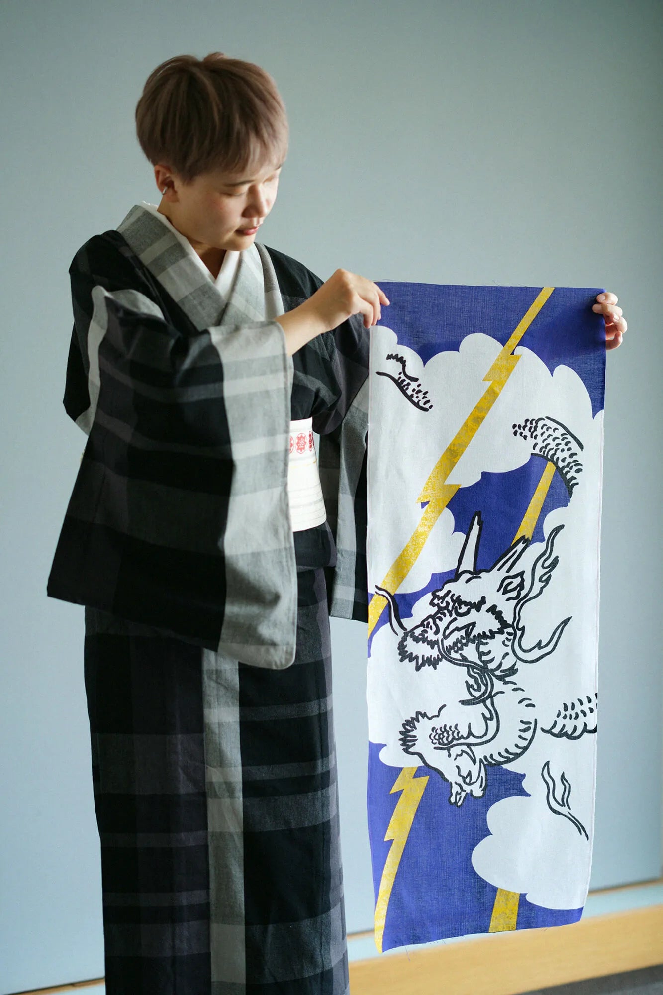 伊勢木綿 textile手ぬぐい／干支 辰（たつ） 令和6年