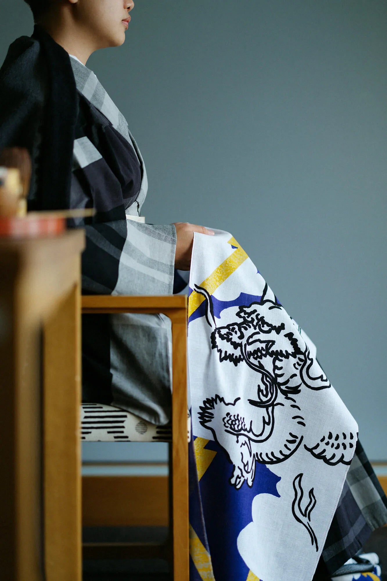 伊勢木綿 textile手ぬぐい／干支 辰（たつ） 令和6年