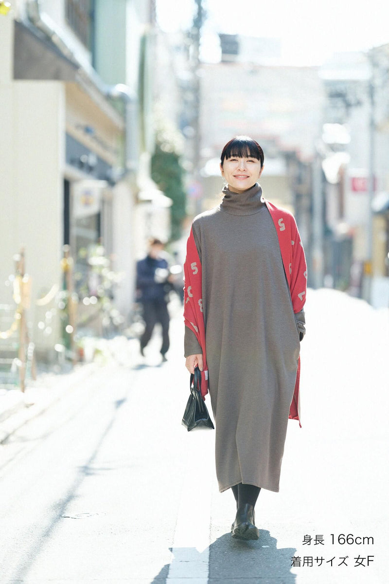 Soft Thermo(R) Doublure brossée Col roulé Robe L/S longueur maxi