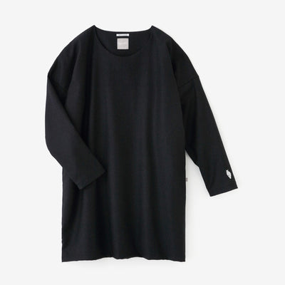 Houndstooth Check Long Sleeve Tunic / Dark Navy