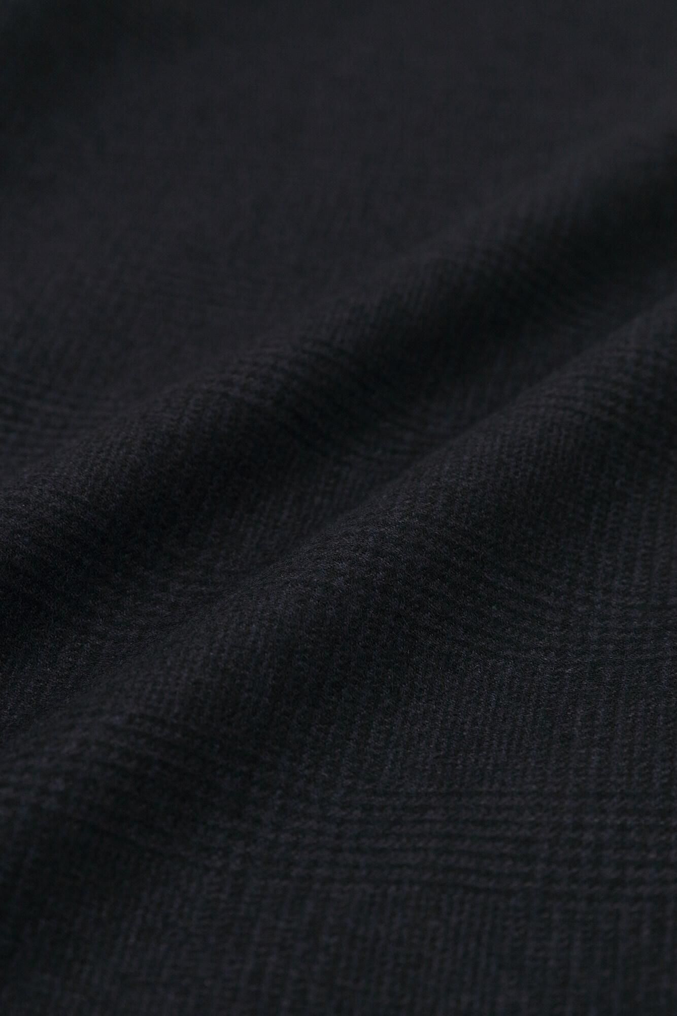 Houndstooth Check Long Sleeve Tunic / Dark Navy