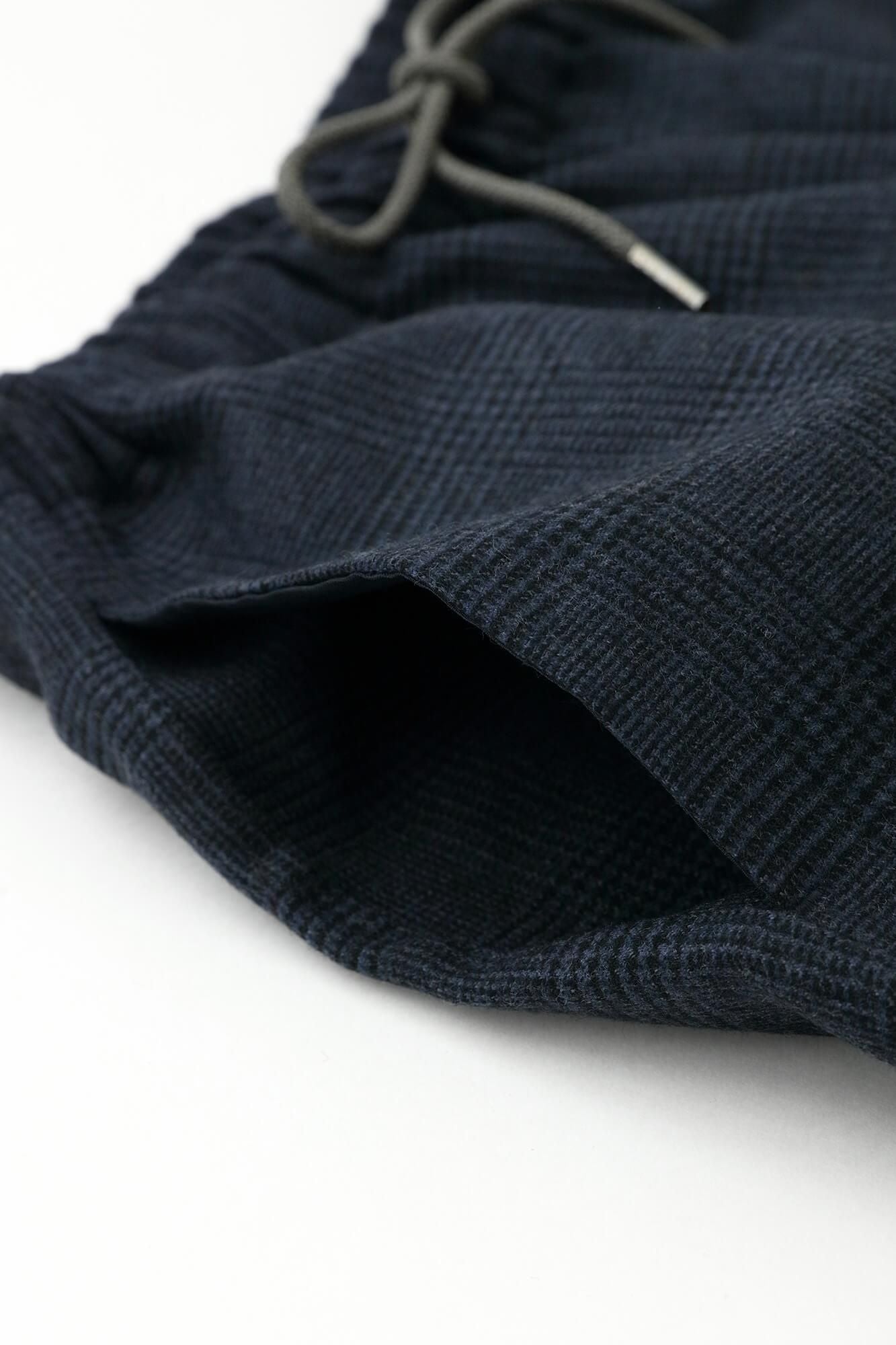 Weite Hose mit Hahnentrittmuster/Blaubraun