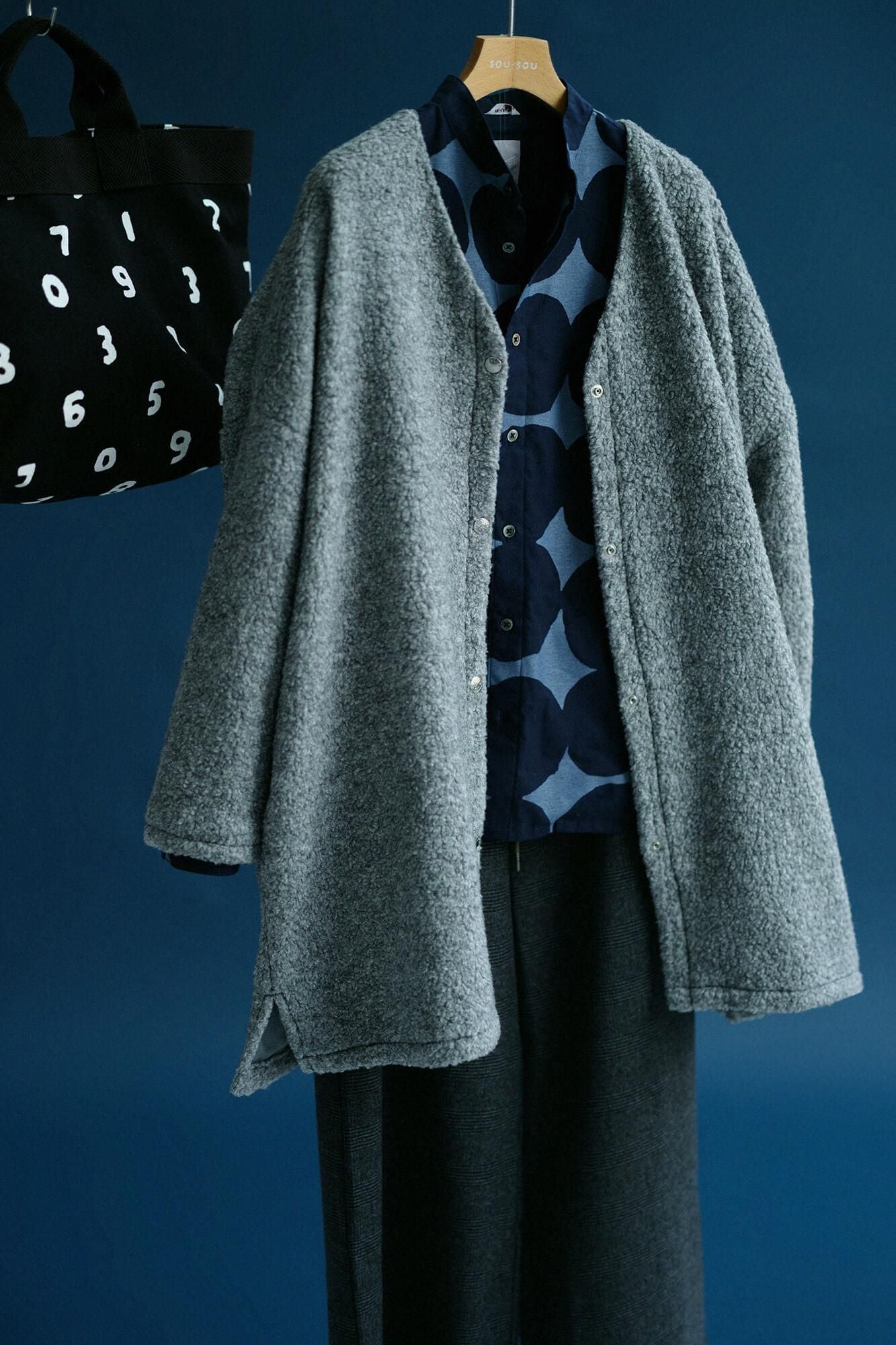 Boa italien Boa V-Neck Light Tunic Coat / Ginnezu